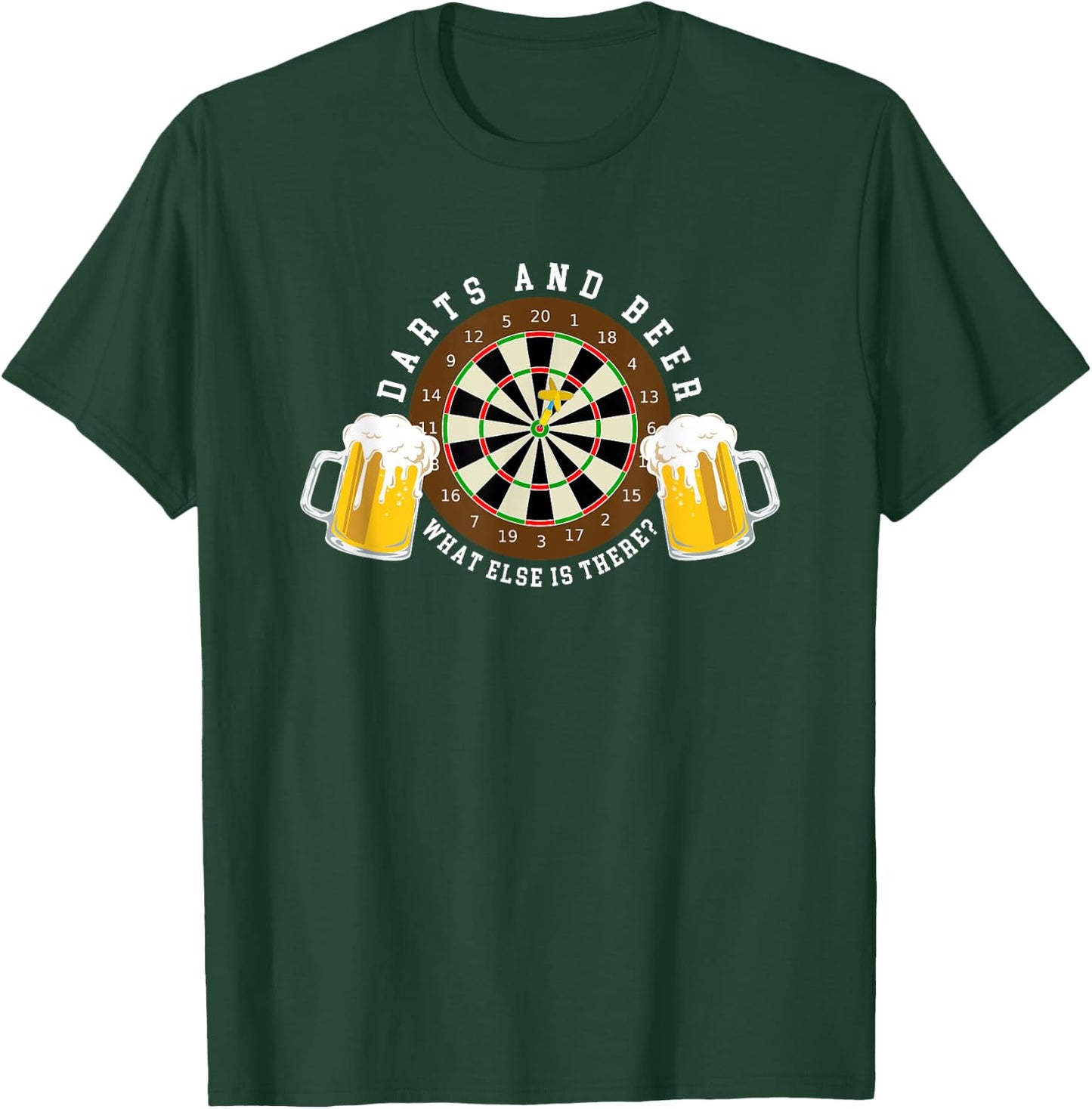 Funny Darts Gift Darts and Beer | Men Women Gift T-Shirt - T-Shirt | Forest