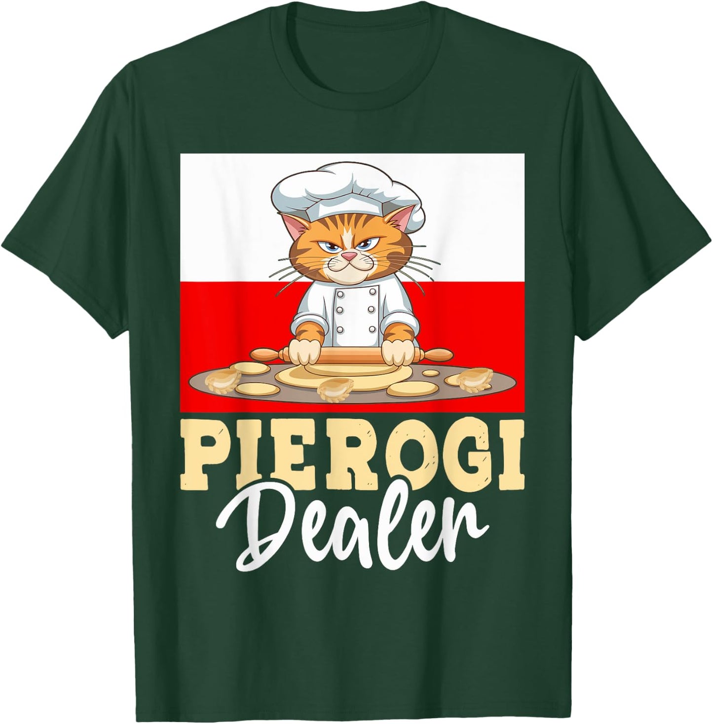 Pierogi Dealer Cat Foodie Traditional Polish Food Lover Women T-Shirt - T-Shirt | Forest