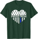 Thin Blue Line Heart Proud Police Mom Pro Law Enforcement T-Shirt - T-Shirt | Forest