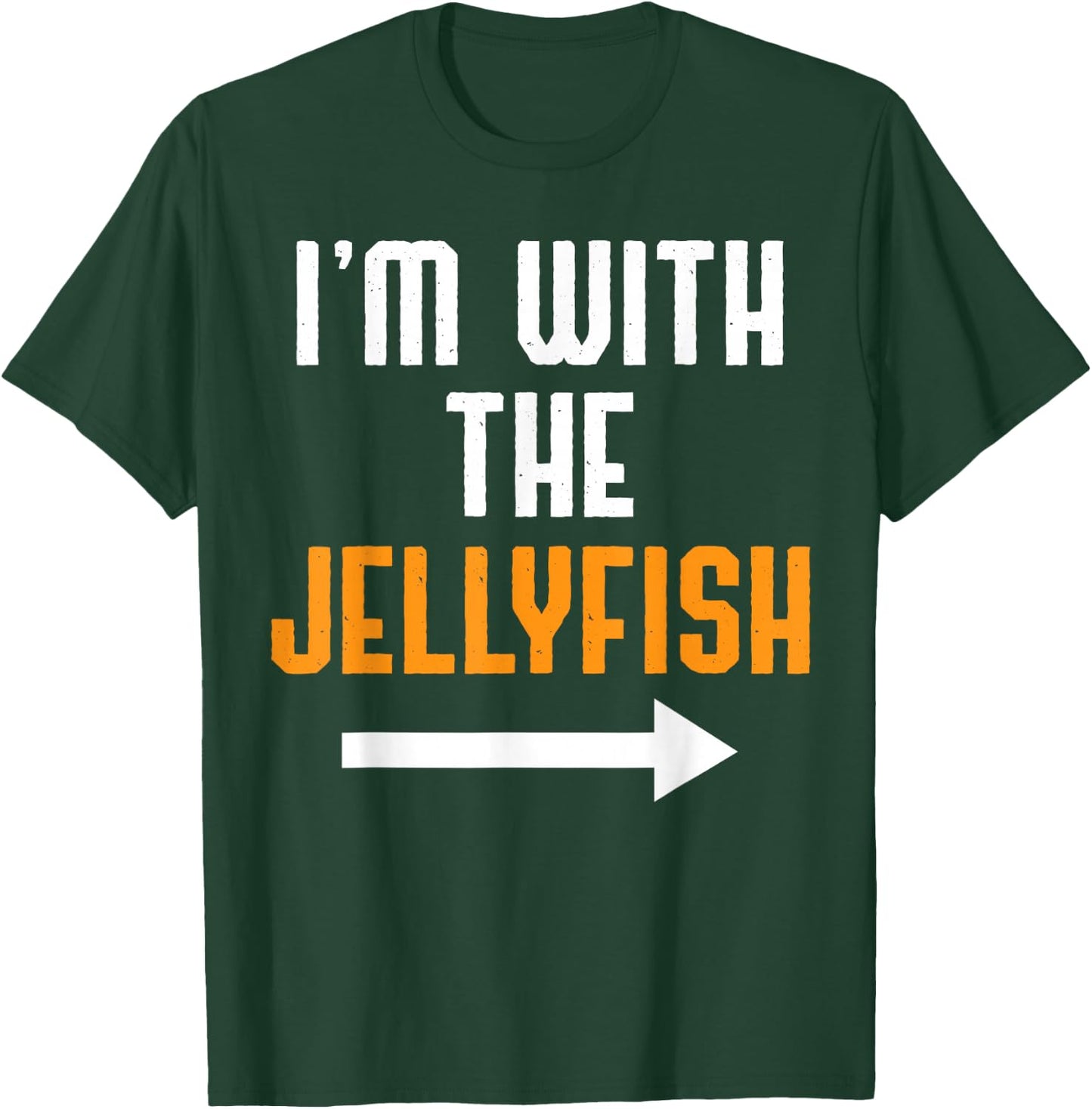 I'm With The Jellyfish Shirt Costume Funny Halloween Couple T-Shirt - T-Shirt | Forest