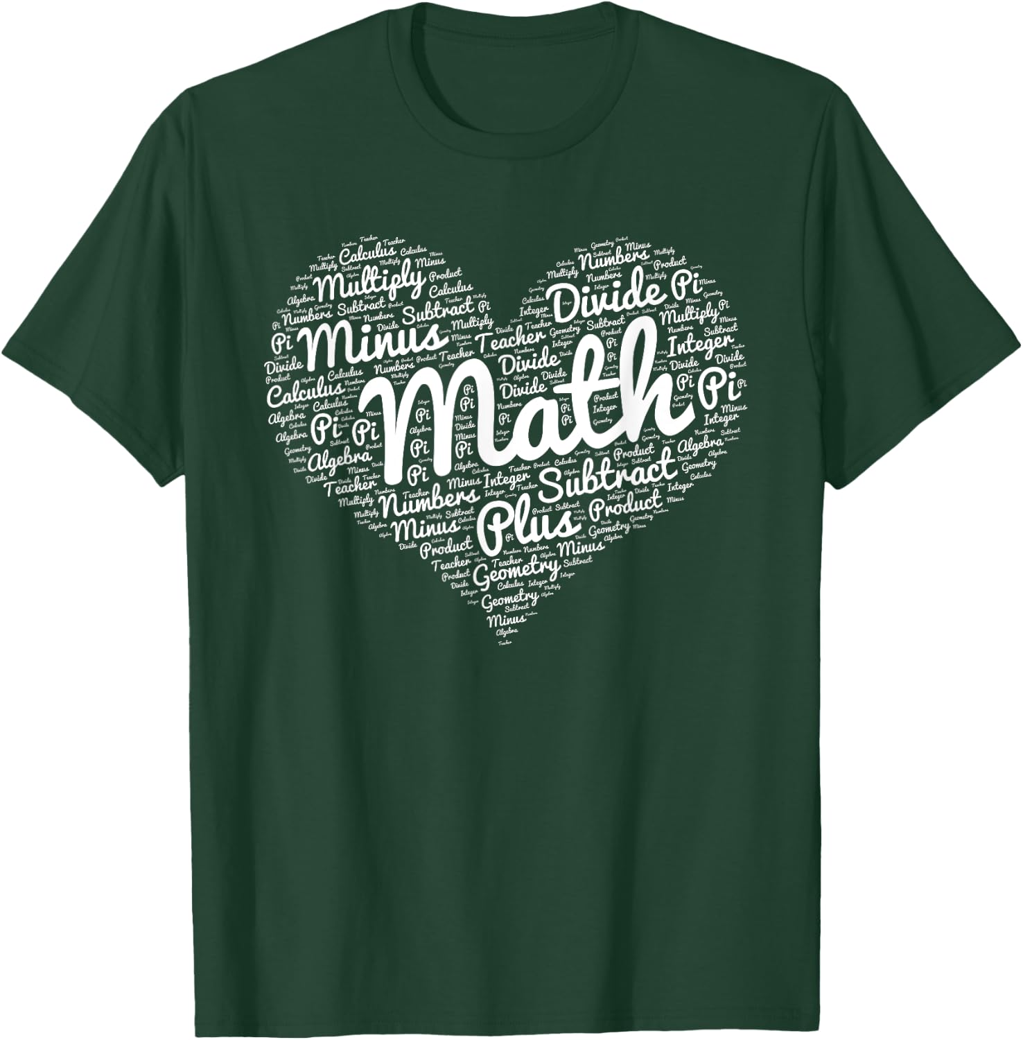 I love maths heart for maths lovers and teachers Women Girls Kids T-Shirt - T-Shirt | Forest