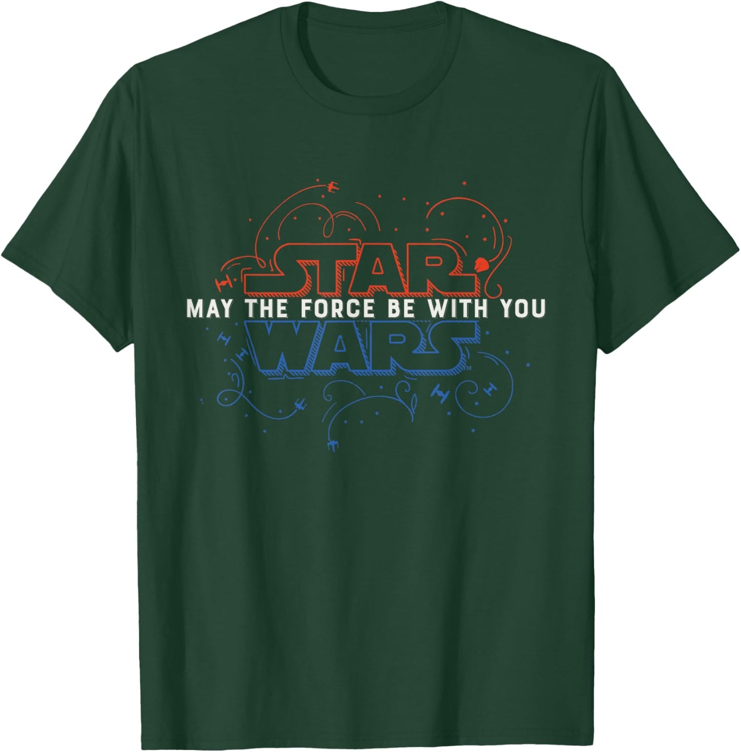 Star Wars May The Force Be With You Fourth of July T-Shirt - T-Shirt | Forest