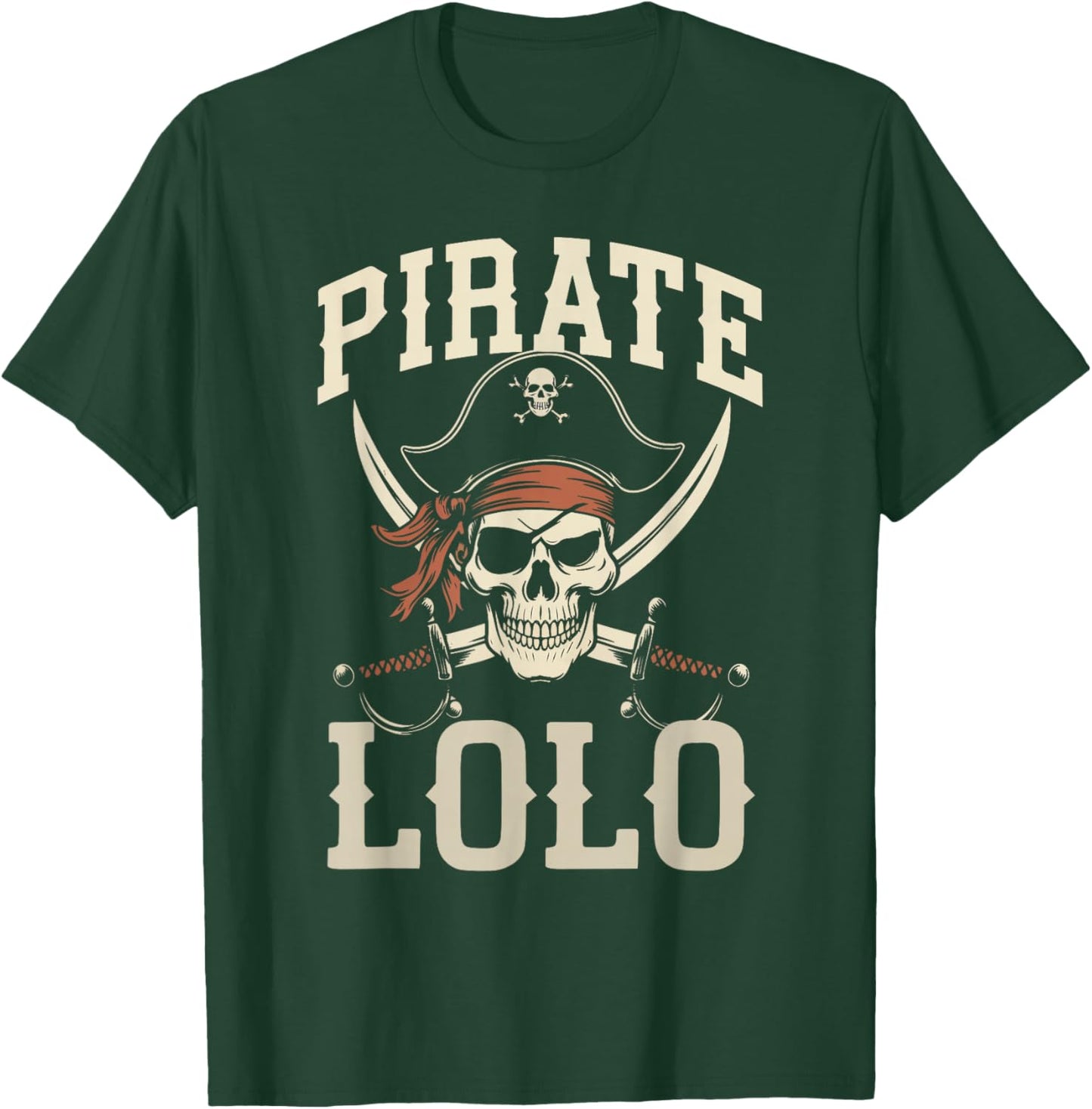Pirate Lolo Funny Captain Matching Grandpa Halloween Costume T-Shirt - T-Shirt | Forest