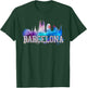 Barcelona - Skyline Watercolor Art Souvenir Gift T-Shirt - T-Shirt | Forest