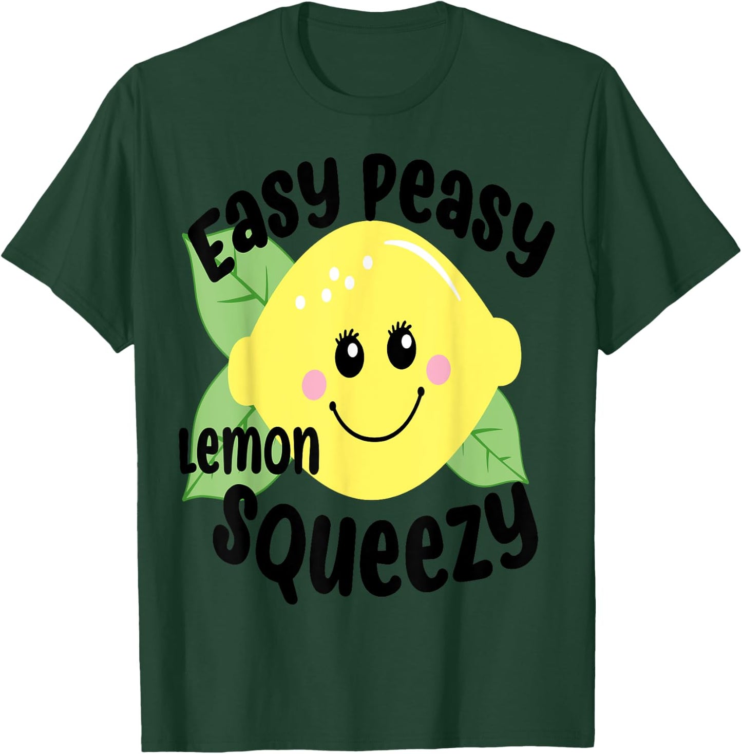 EASY PEASY LEMON SQUEEZY FUN SUMMERTIME LEMONADE LOVER GIFT Women Girls Kids T-Shirt - T-Shirt | Forest