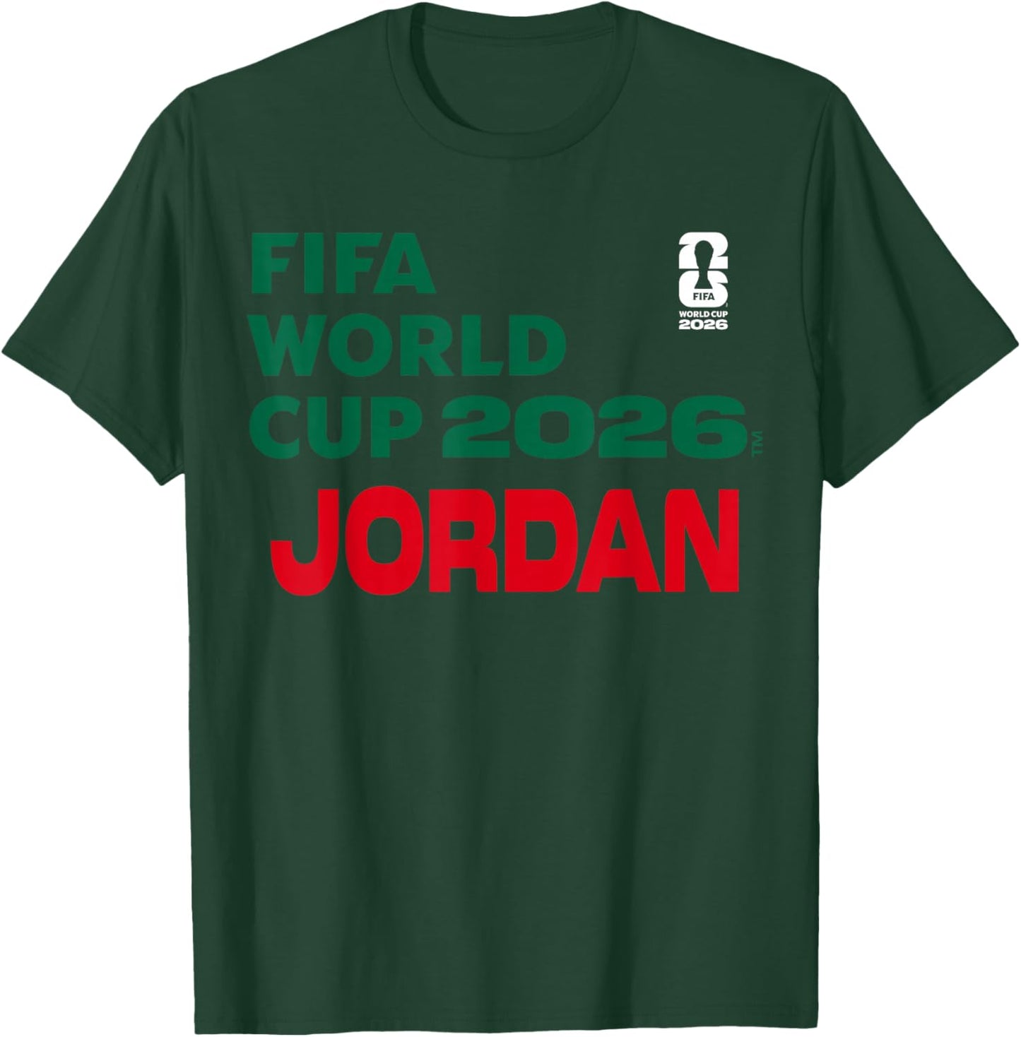 FIFA World CUP26 Jordan Block Letters T-Shirt - T-Shirt | Forest