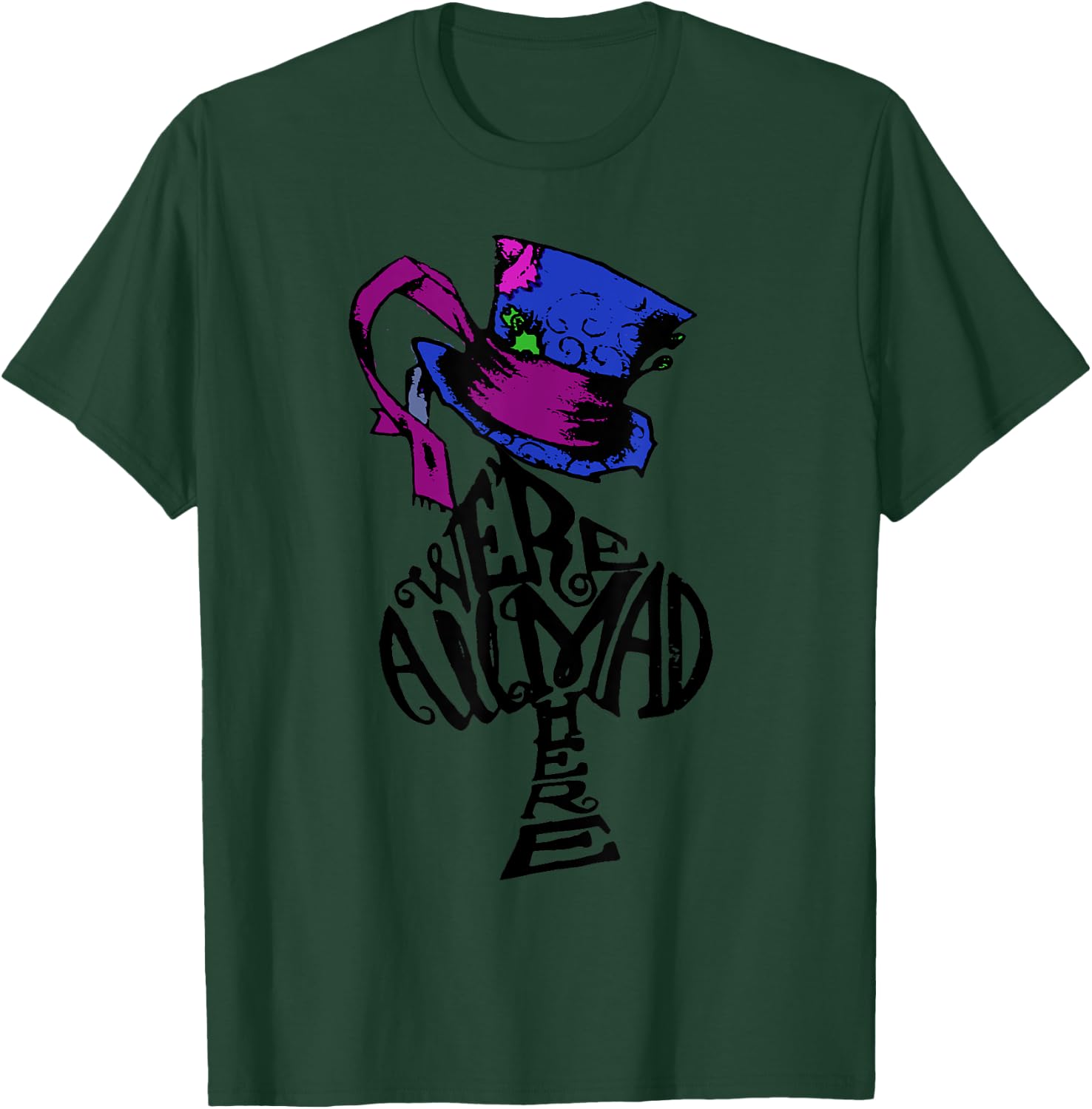 We're All Mad Here - Mad Hat & Spade T-Shirt - T-Shirt | Forest
