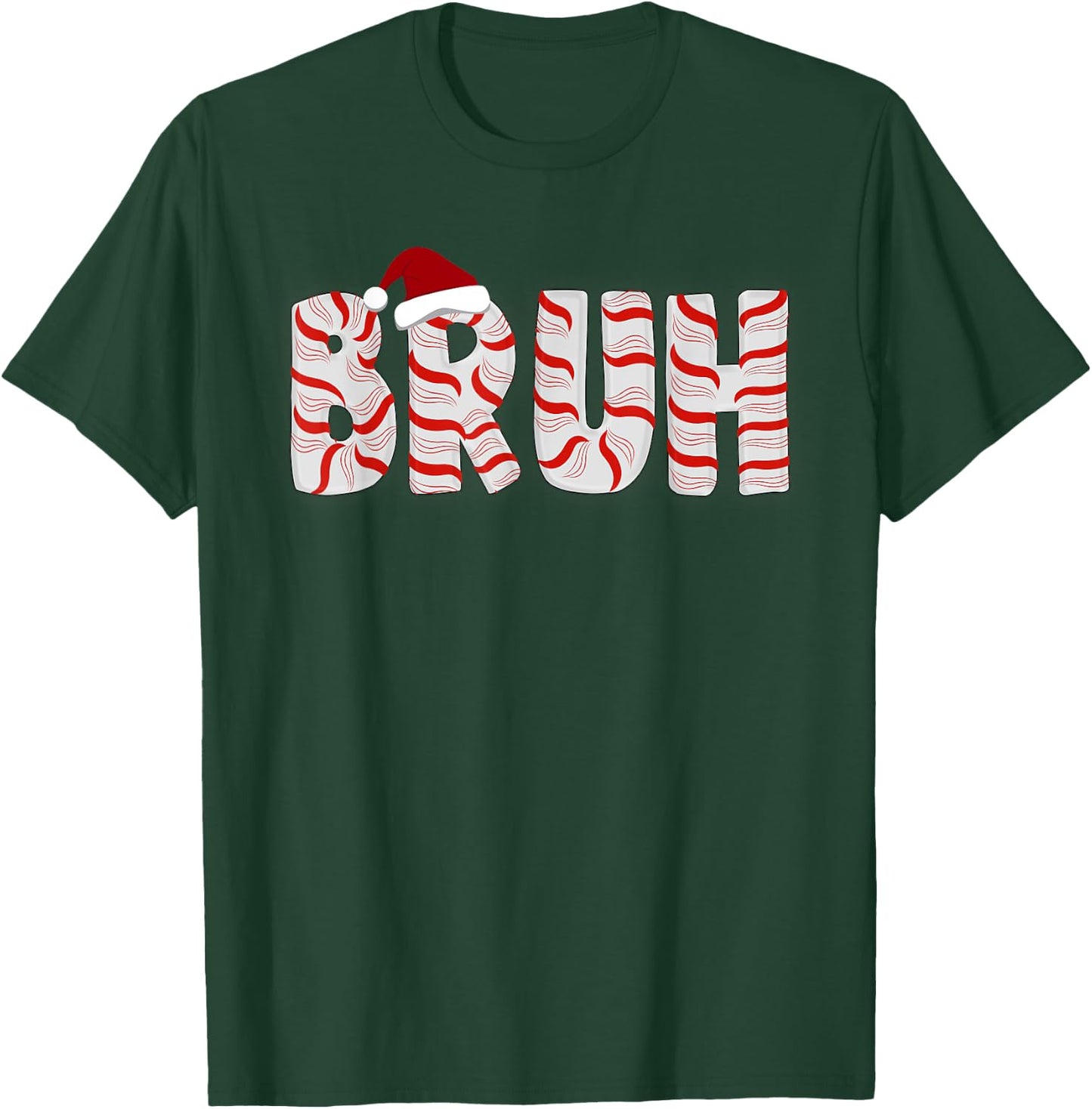 Candy Bruh Christmas Candy Cane for Kids Men Women Xmas Bruh T-Shirt - T-Shirt | Forest