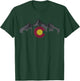 Colorado Mountains Flag Denver Skyline Souvenir Gift T-Shirt - T-Shirt | Forest