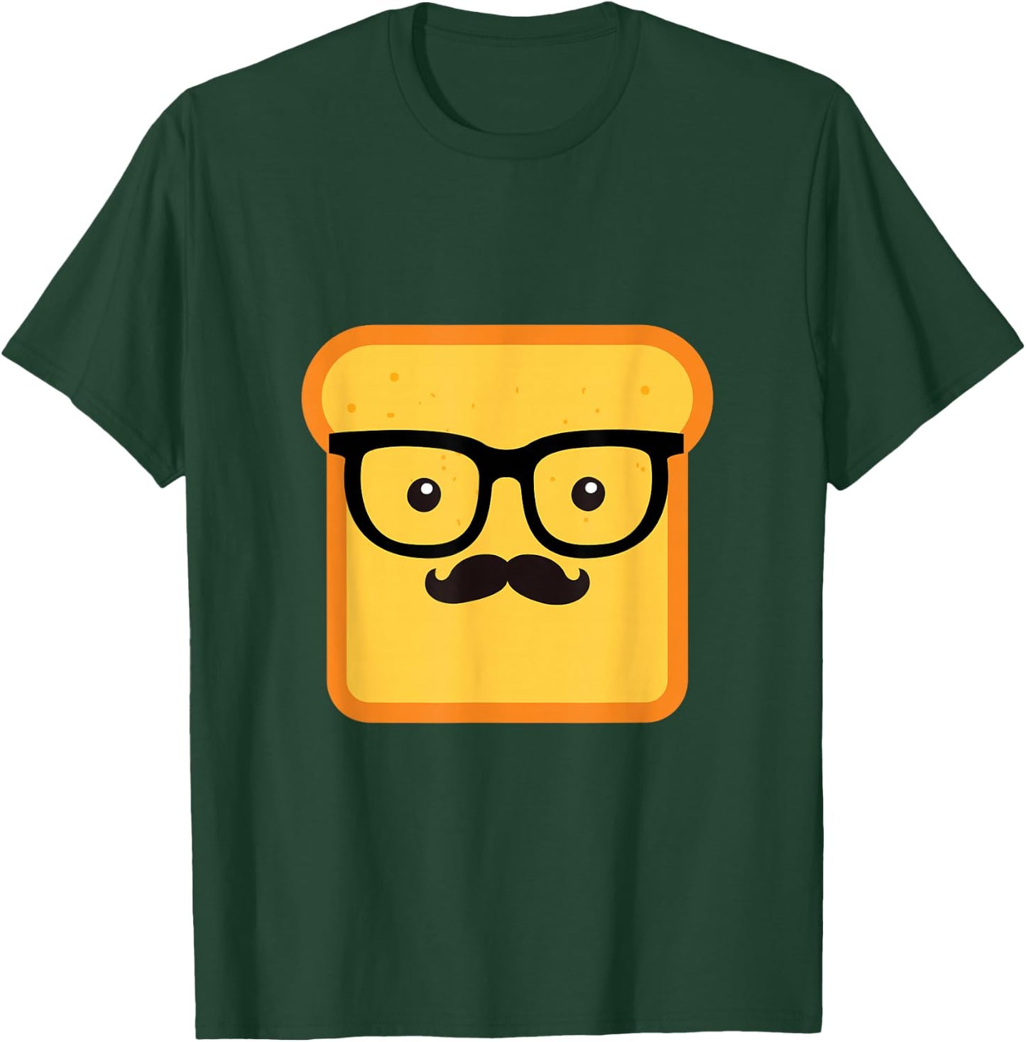 Hipster Loaf of Bread Caricature Funny Chef Gift T-Shirt - T-Shirt | Forest