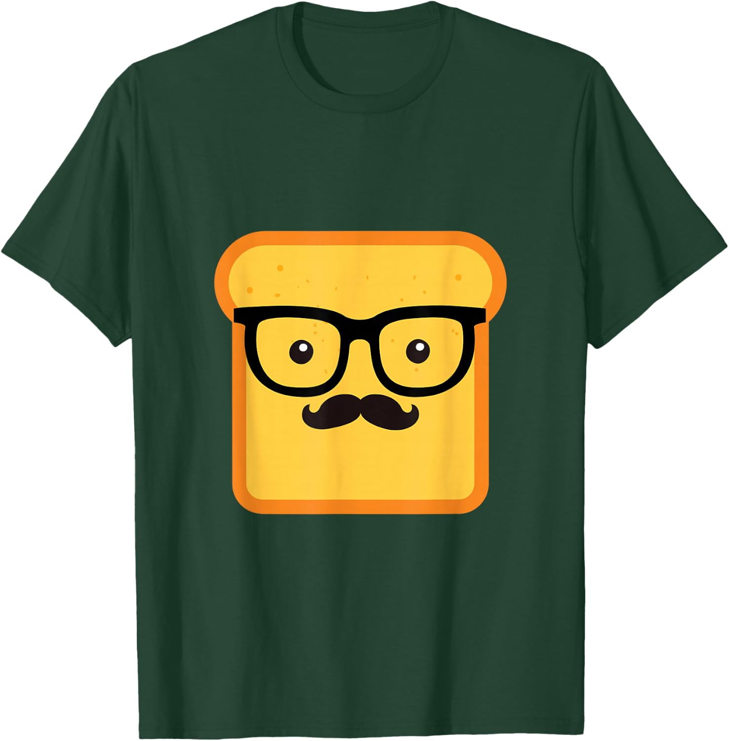 Hipster Loaf of Bread Caricature Funny Chef Gift T-Shirt - T-Shirt | Forest
