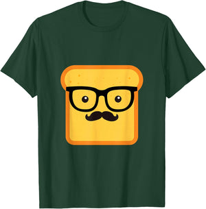 Hipster Loaf of Bread Caricature Funny Chef Gift T-Shirt - T-Shirt | Forest