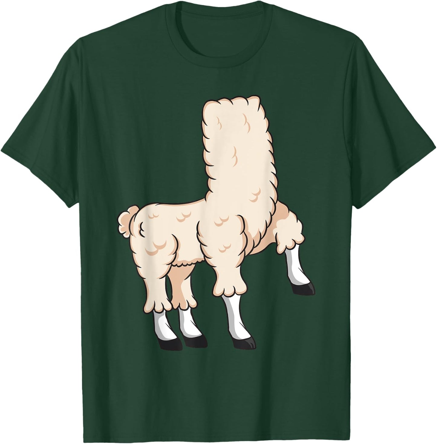 Llama Costume Halloween Easy Cosplay Last Minute Outfit T-Shirt - T-Shirt | Forest