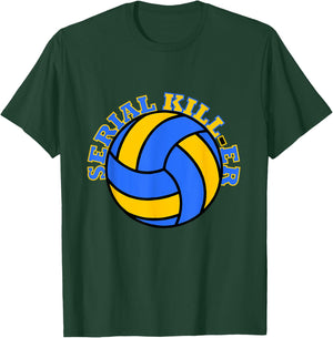 Volleyball Serial Killer Funny T-Shirt - T-Shirt | Forest
