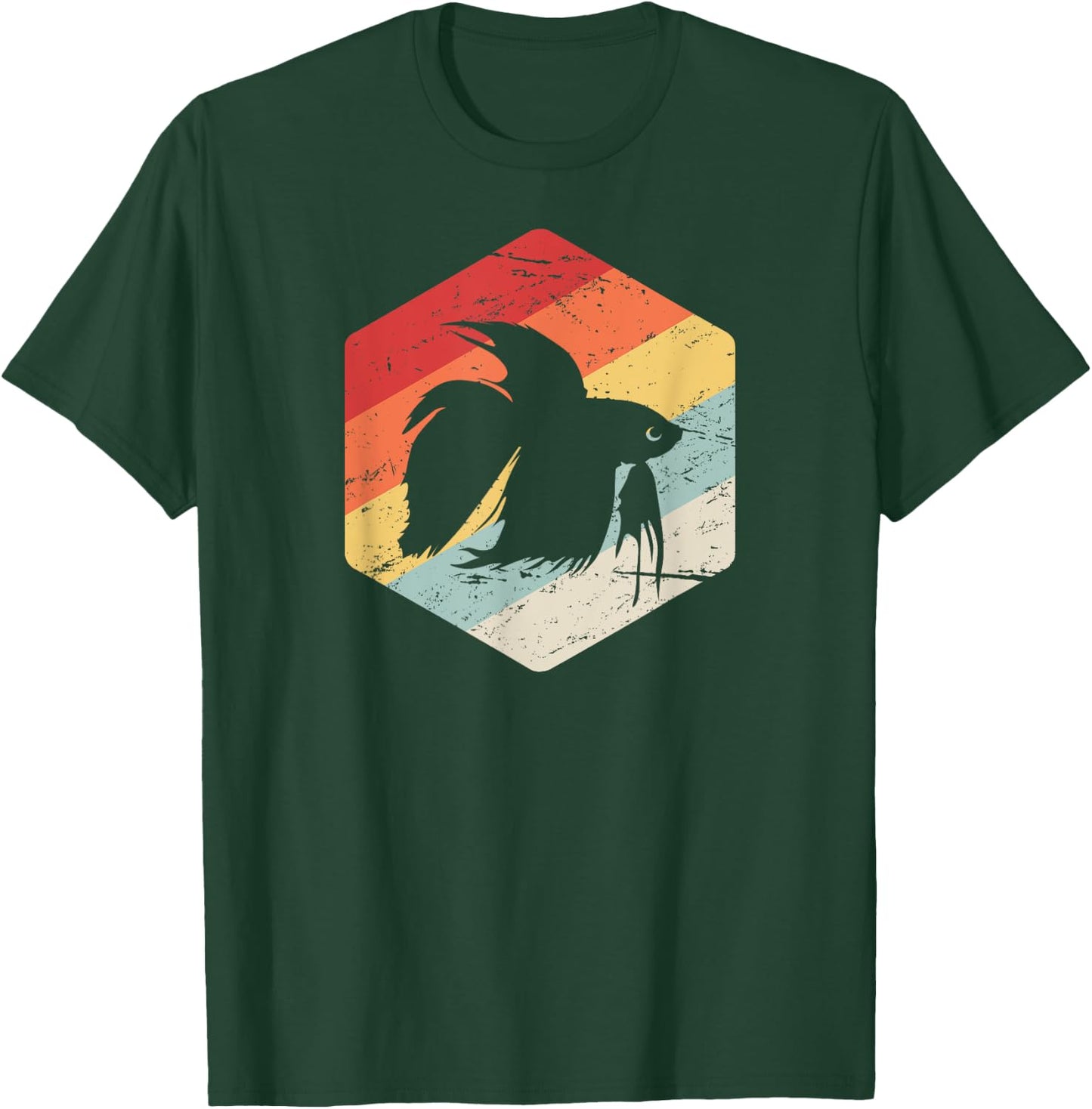 Retro Vintage Freshwater Aquarium Betta Fish T-Shirt - T-Shirt | Forest