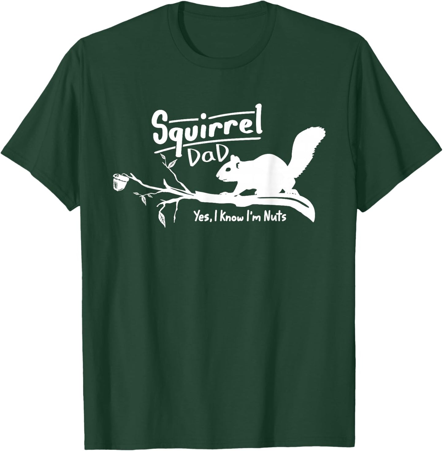 Squirrel Dad Shirt Art Kids Apparel Father's Day Gift T-Shirt - T-Shirt | Forest