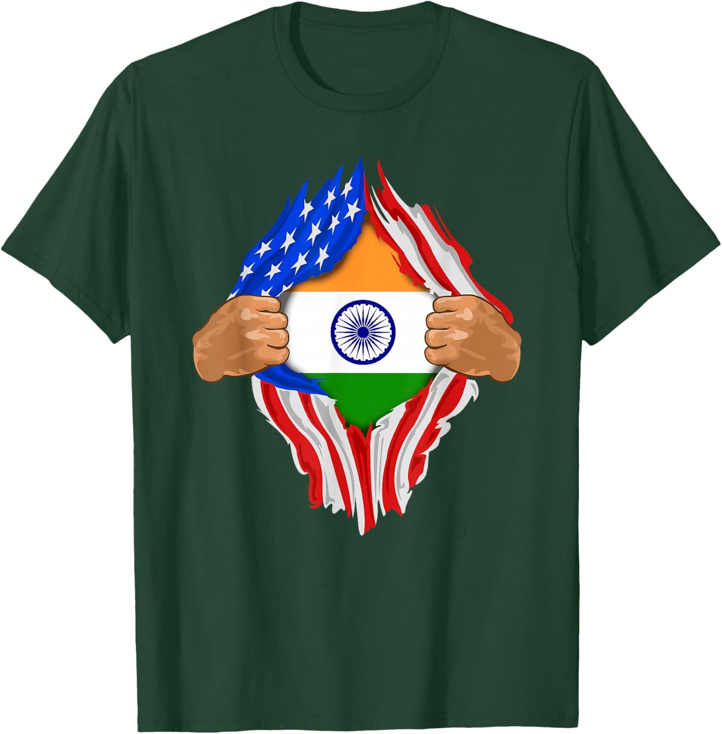 Indian Blood Inside Me | India Flag Gift T-Shirt - T-Shirt | Forest