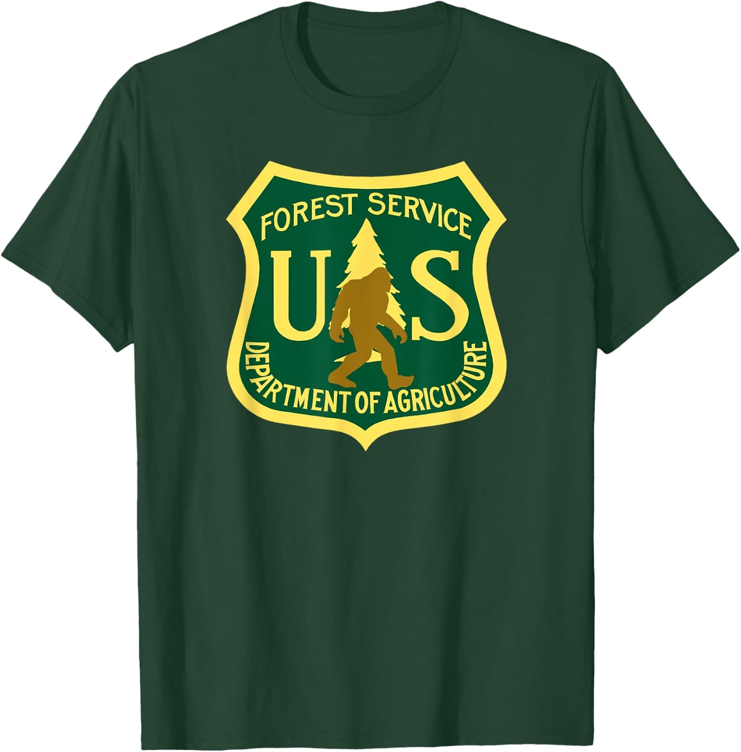 Bigfoot, Sasquatch, Yeti, USFS, Funny T-Shirt - T-Shirt | Forest