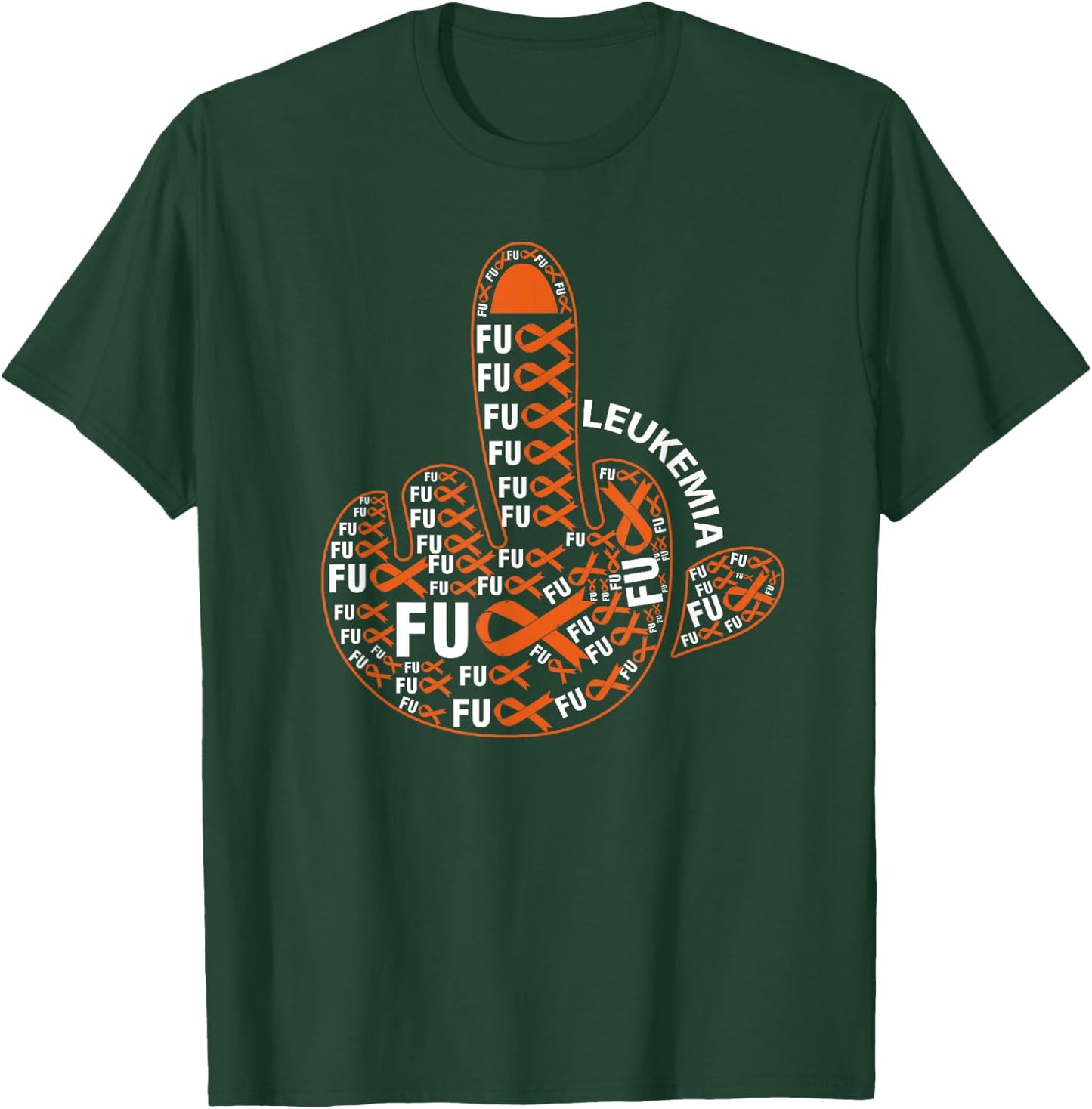 Fuck LEUKEMIA Shirt Middle finger LEUKEMIA T-Shirt - T-Shirt | Forest