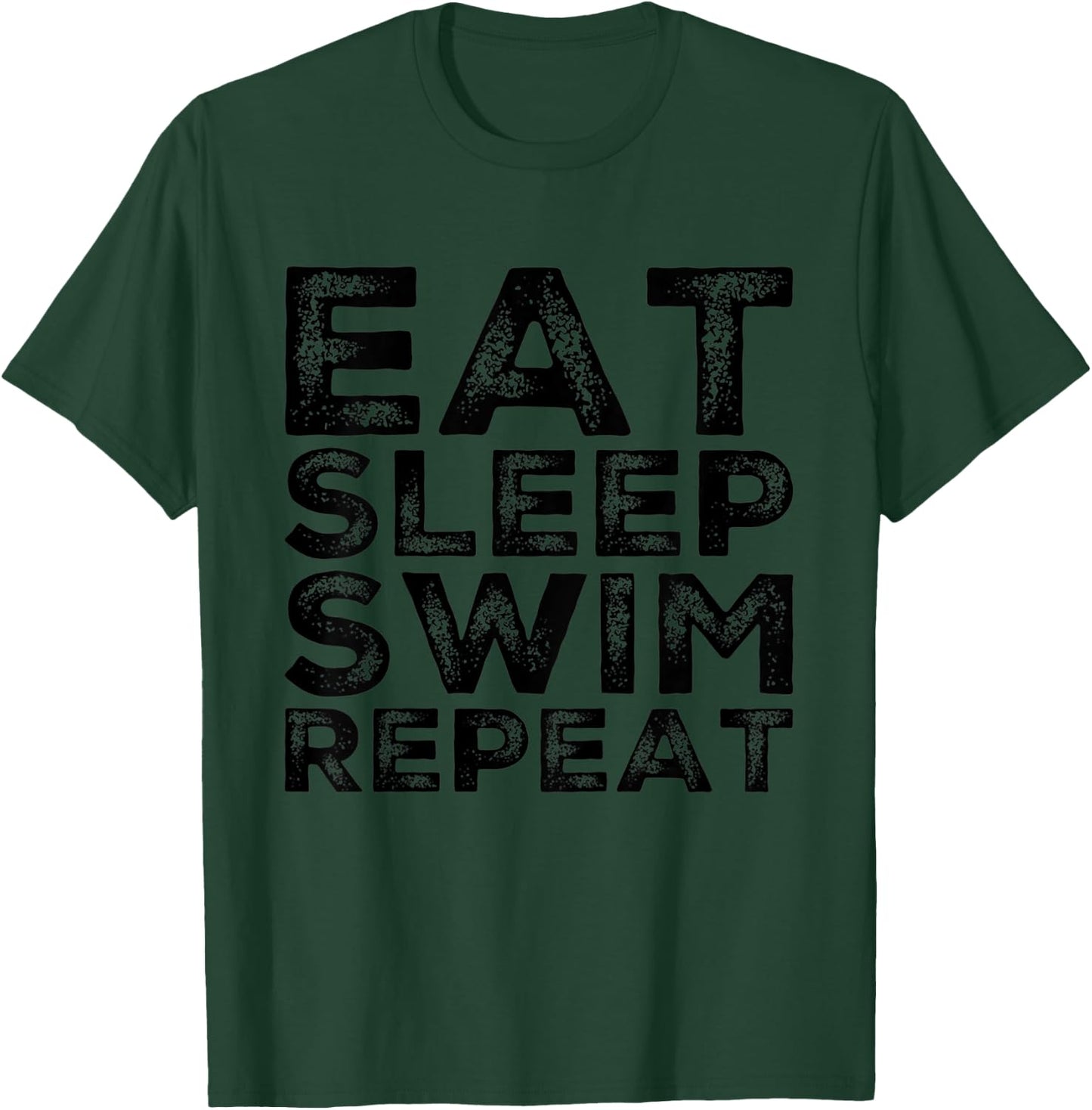 Kids Eat Sleep Swim Repeat Boys Girls Swimming Lessons T-Shirt - T-Shirt | Forest