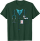 Doctor Halloween Costume Cosplay White Lab Coat Kids T-Shirt - T-Shirt | Forest