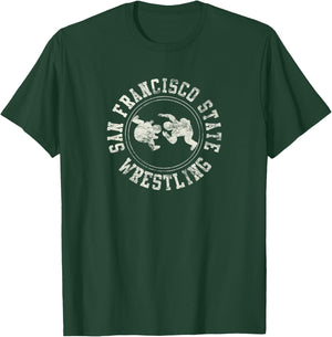 Vintage San Francisco State Wrestling Logo Shirt T-Shirt - T-Shirt | Forest