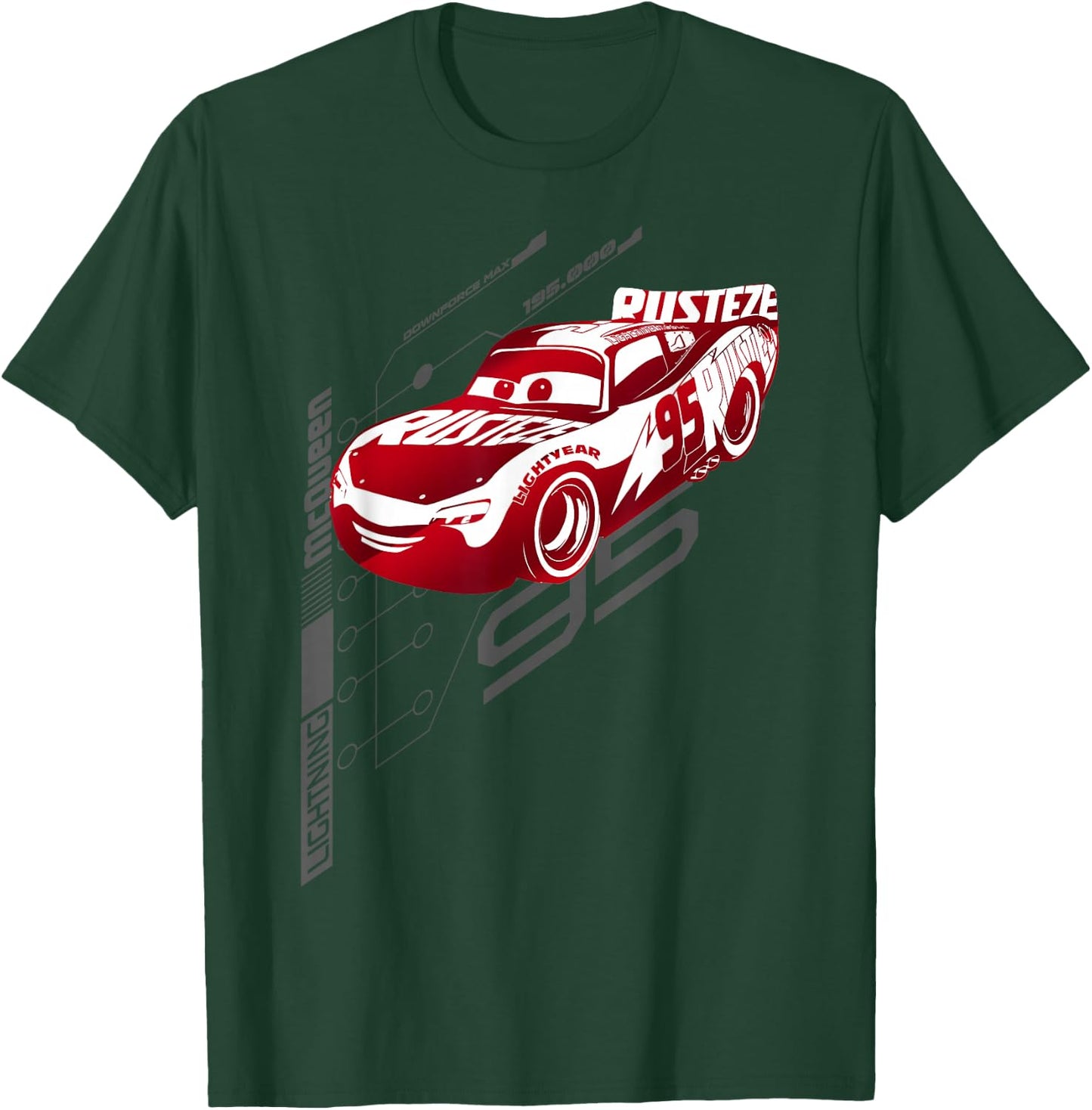 Disney Pixar Cars Lightning McQueen Neon Schematics Logo T-Shirt - T-Shirt | Forest