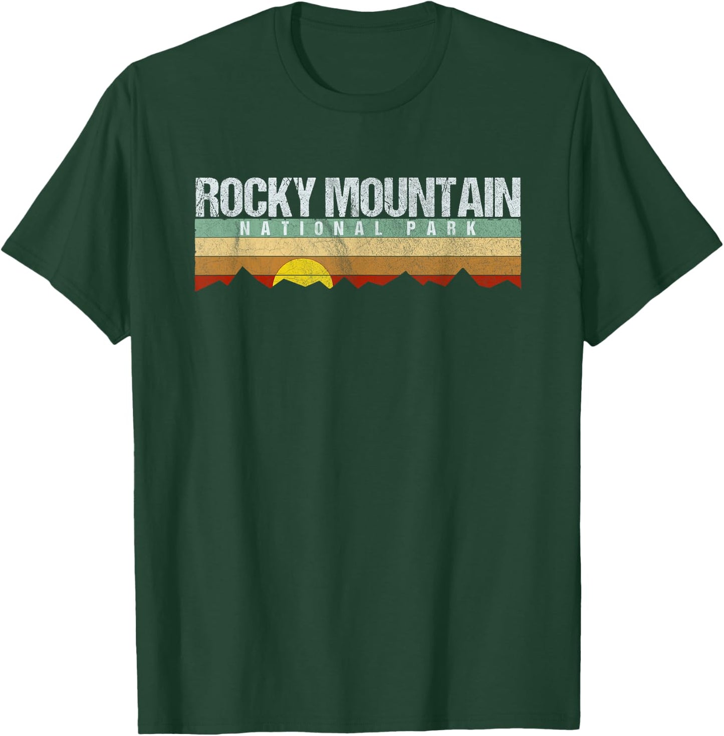 Vintage Rocky Mountain National Park Retro T-Shirt - T-Shirt | Forest