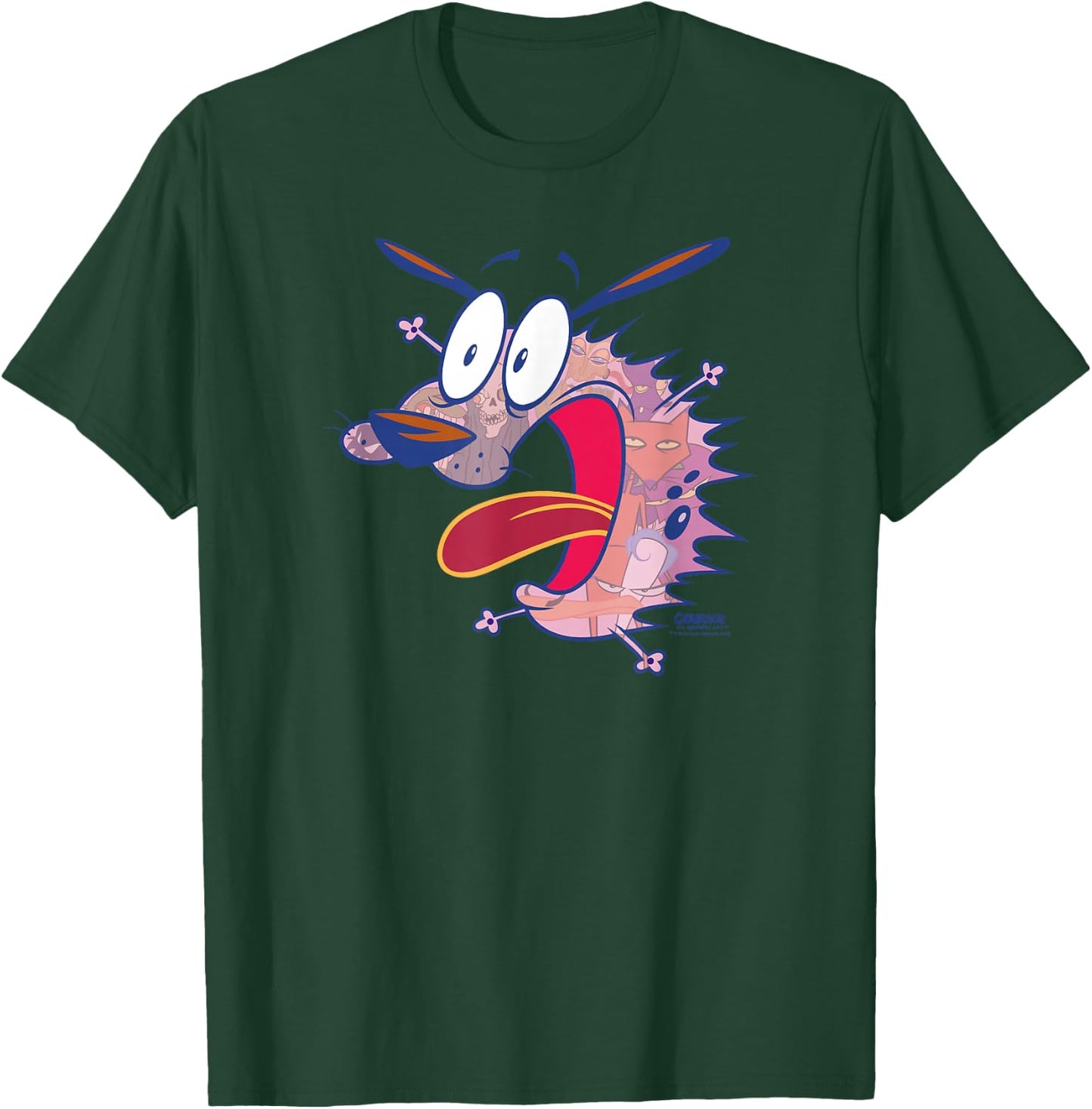 Courage The Cowardly Dog Evil Inside Small T-Shirt - T-Shirt | Forest