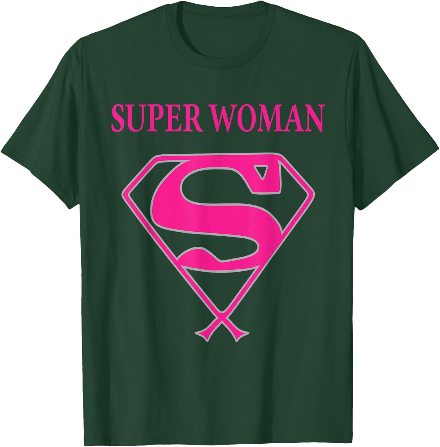 Super Woman (Breast Cancer Awareness) T-Shirt - T-Shirt | Forest