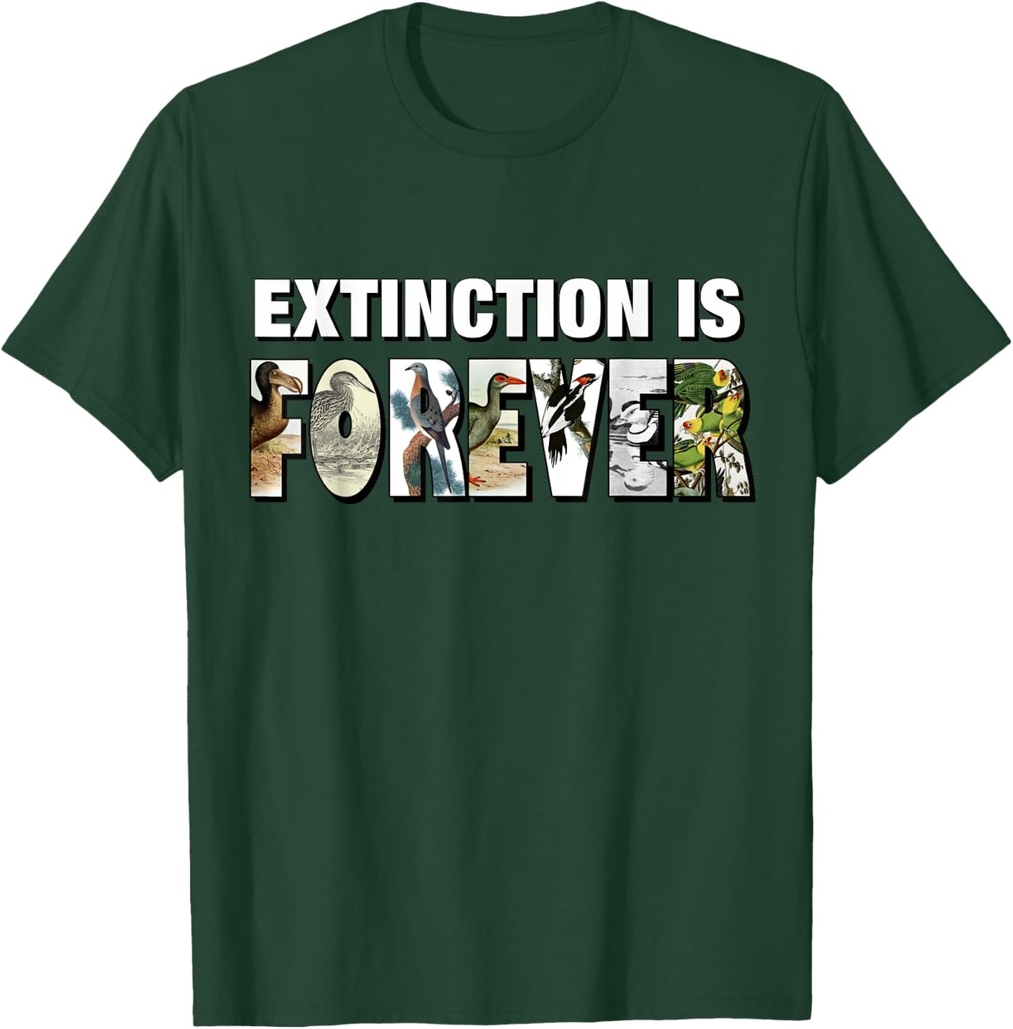 Extinction Is Forever Extinct Birds T-Shirt - T-Shirt | Forest