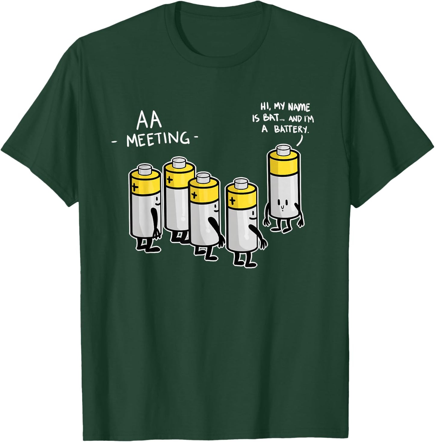 AA Battery Meeting Funny Alcohol Shirt T-Shirt - T-Shirt | Forest