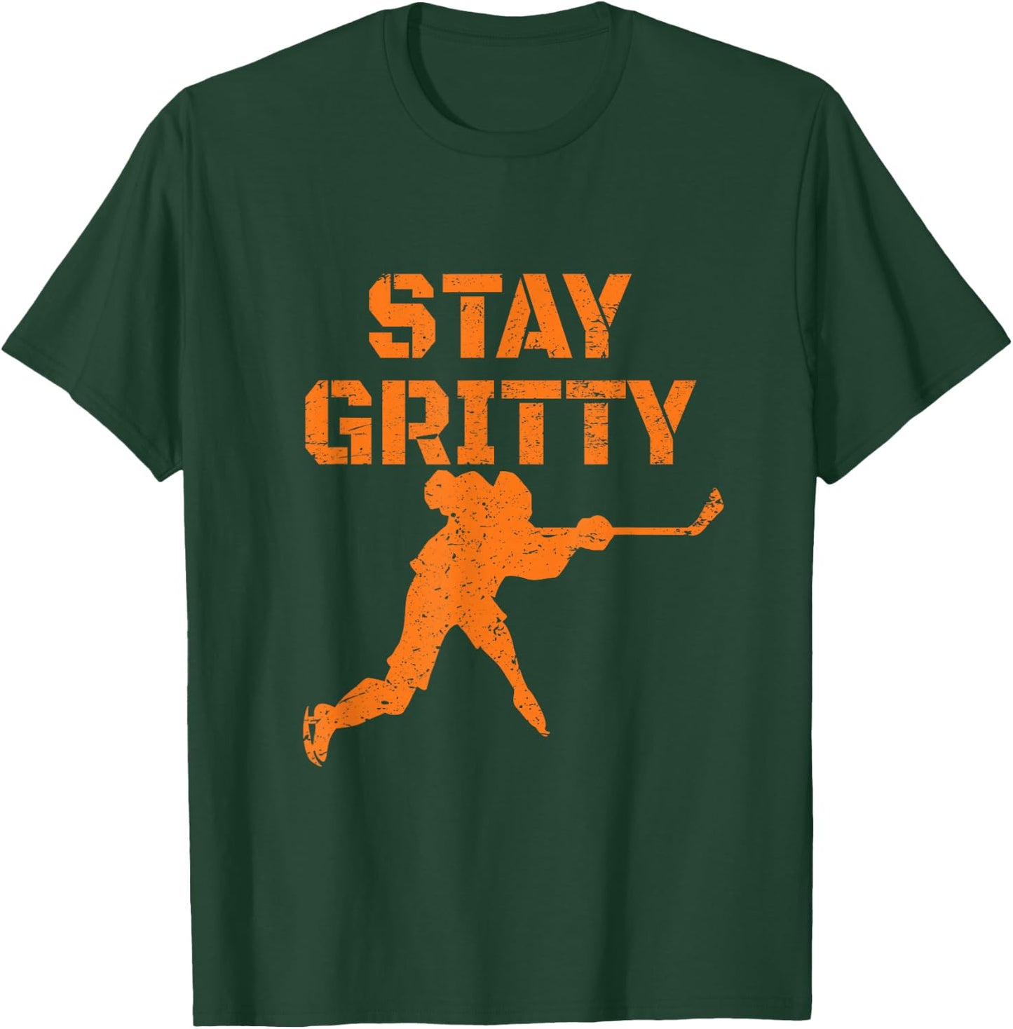 Stay Gritty Funny Ice Hockey Philly Gift Vintage T-Shirt - T-Shirt | Forest