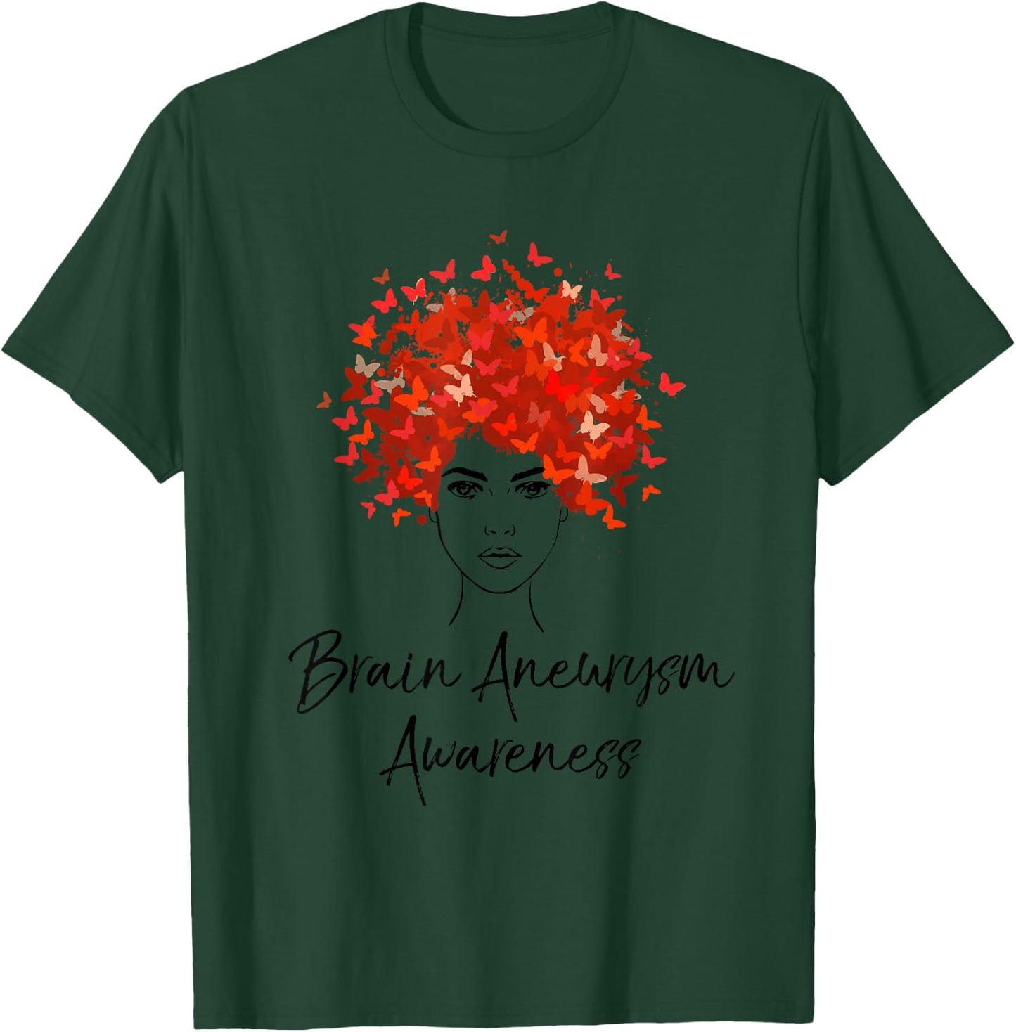 Brain Aneurysm Awareness Butterflies Gift Shirt T-Shirt - T-Shirt | Forest
