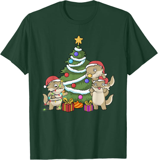 Bearded Dragon Christmas T-Shirt - T-Shirt | Forest