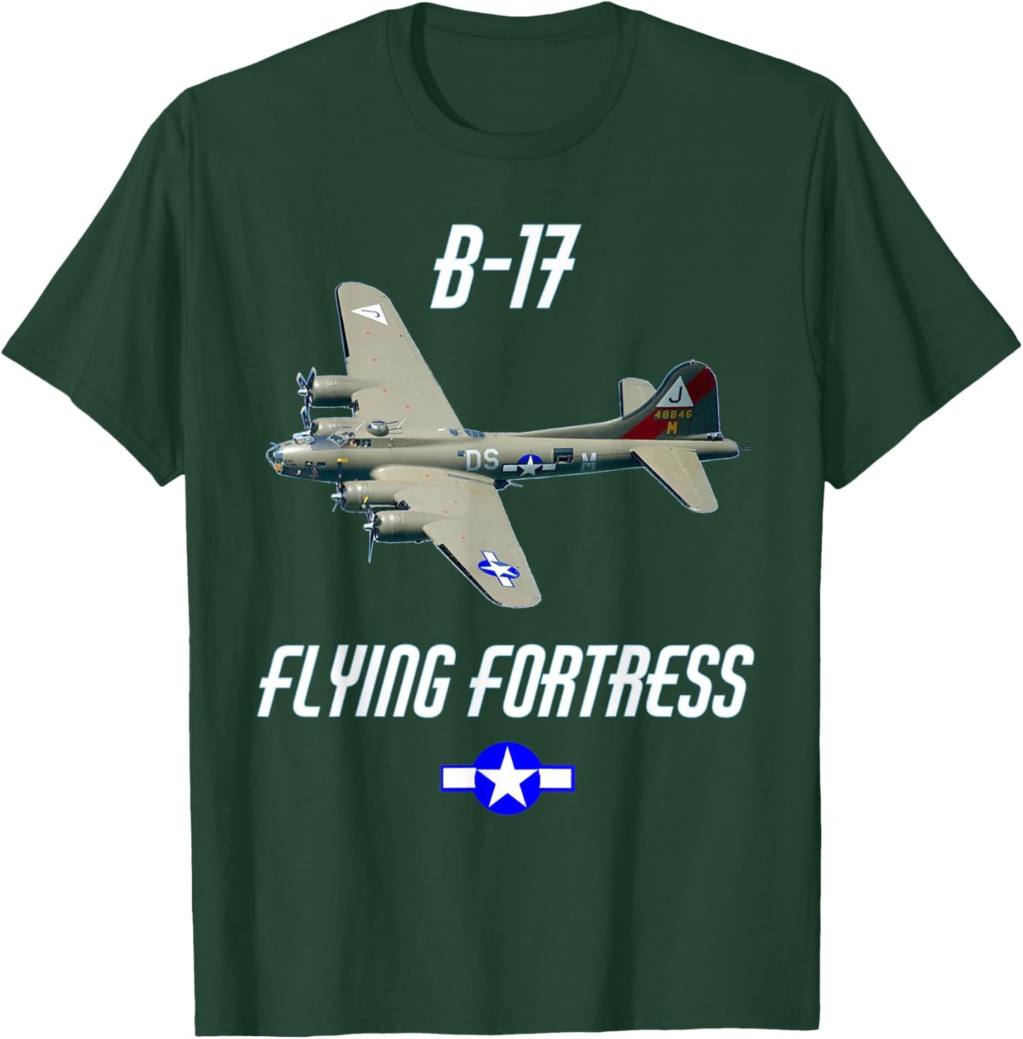B-17 Flying Fortress World War 2 US Army Air Force T-Shirt - T-Shirt | Forest