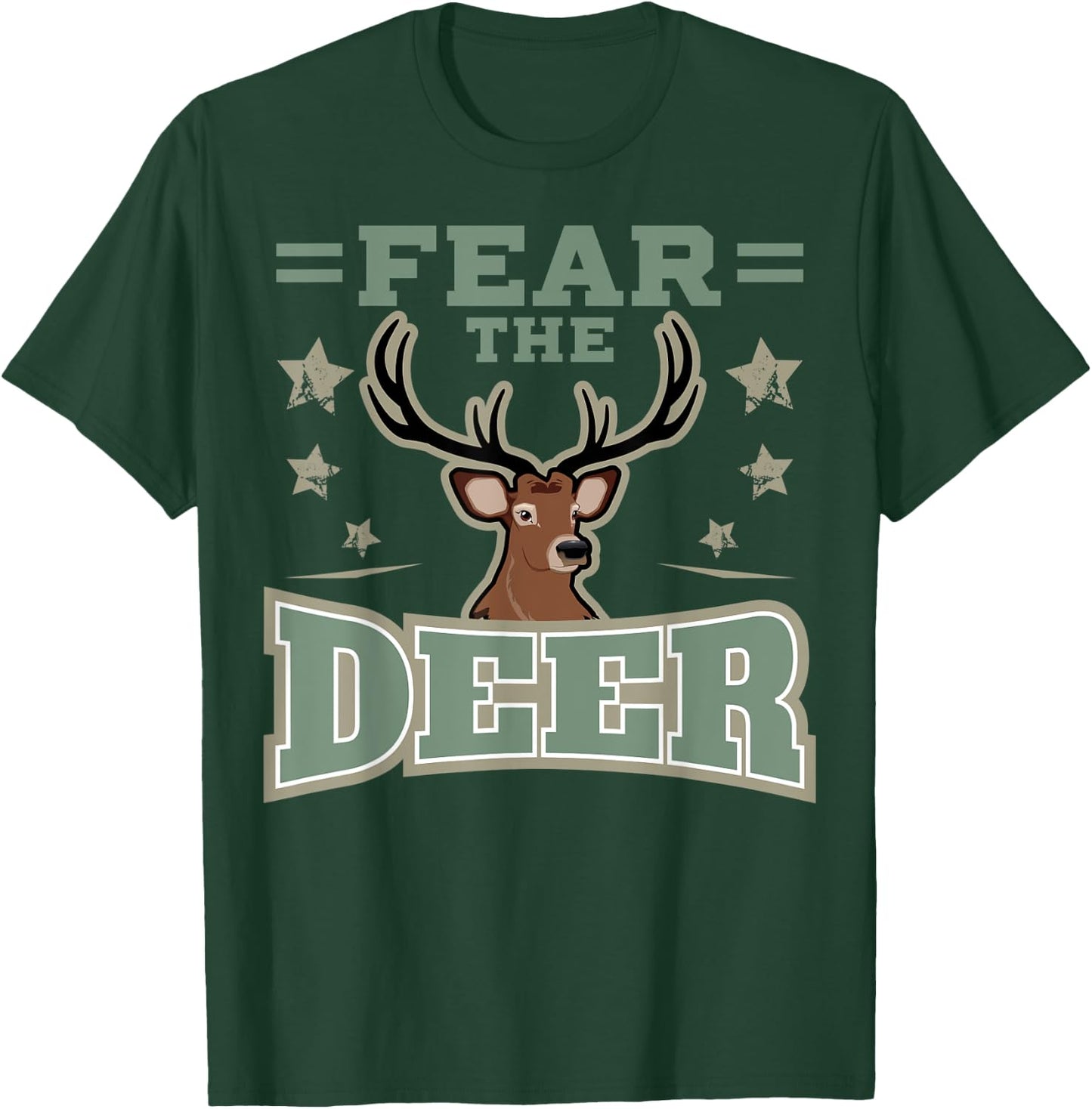 Hunting Fan Deer Fear Gift Gun & Hunting Fans T-Shirt - T-Shirt | Forest