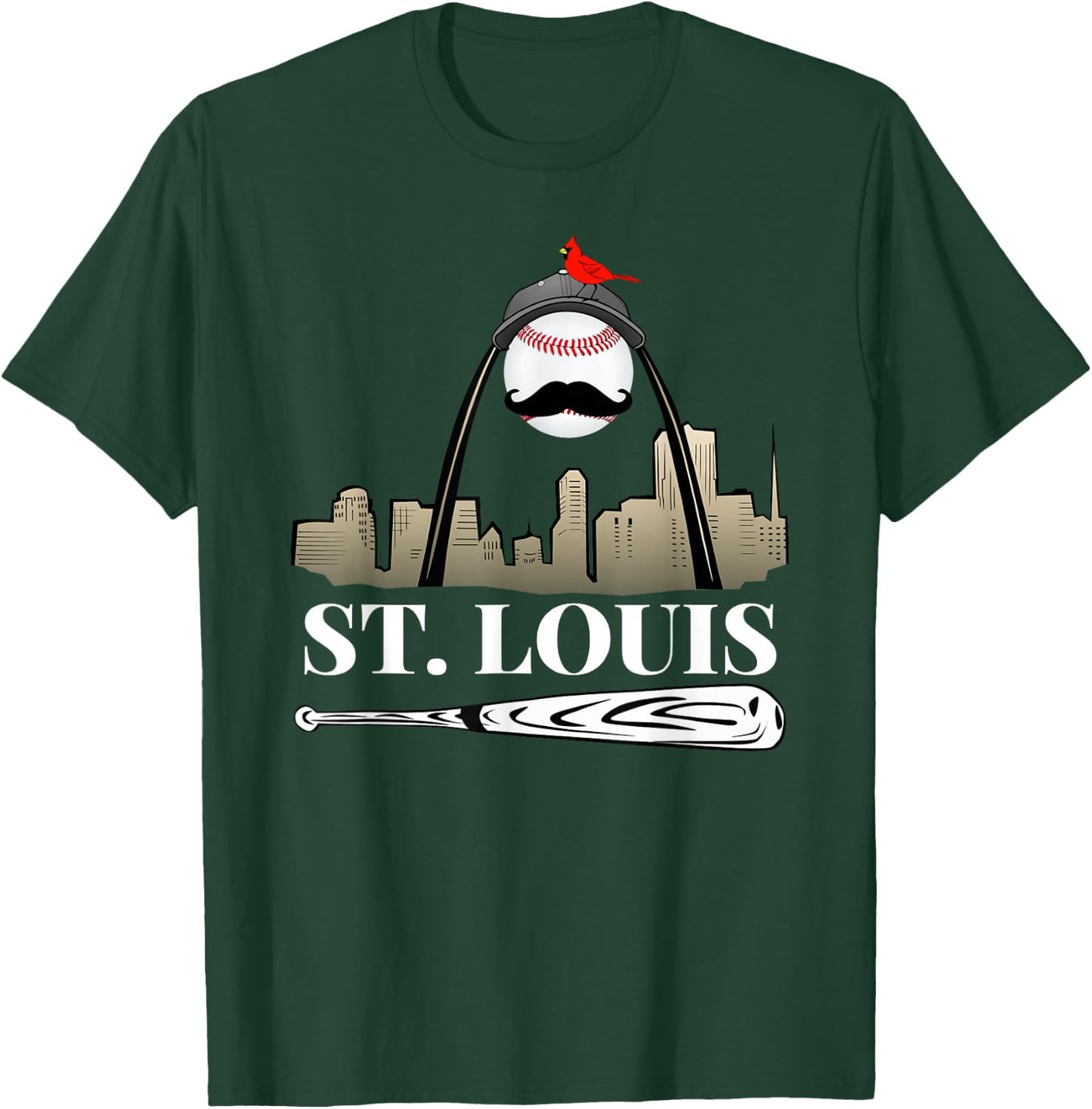 Saint Louis Skyline Design T-Shirt - T-Shirt | Forest