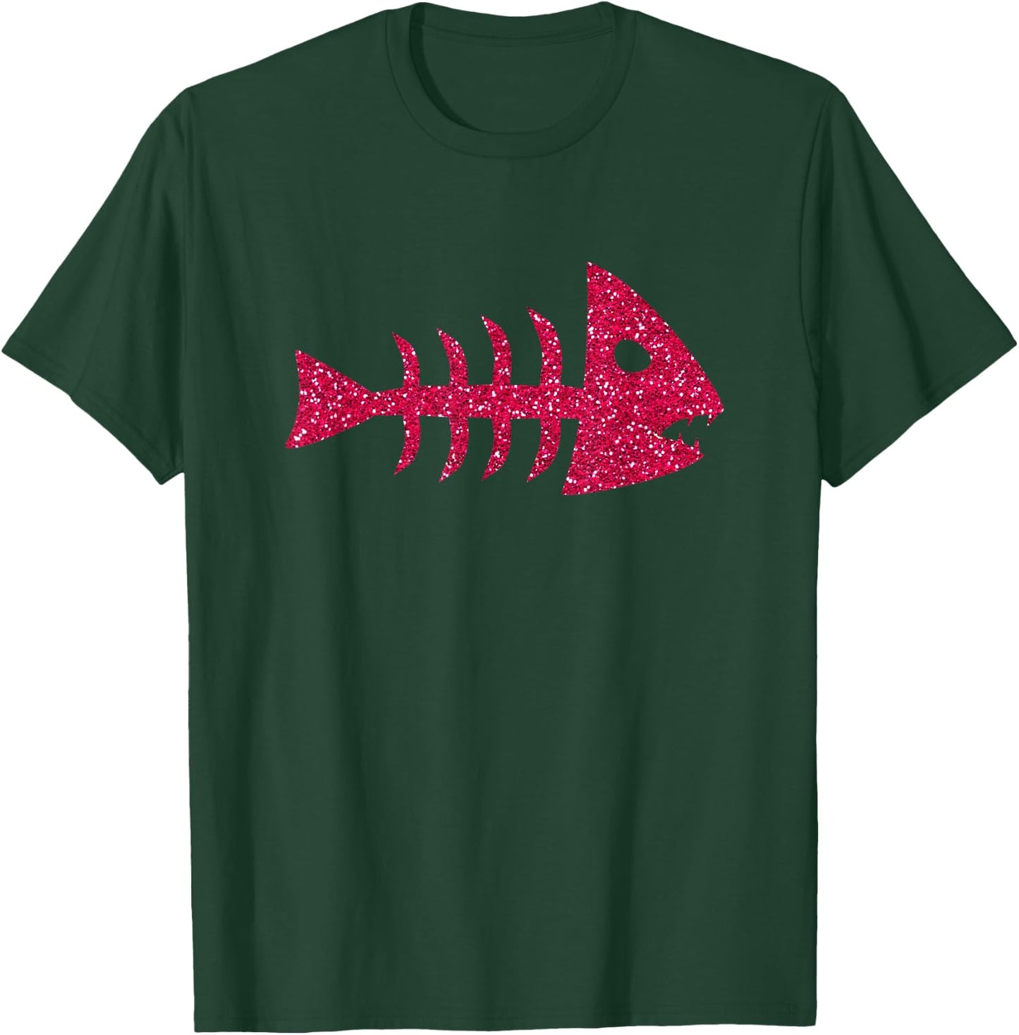 Cool Pink Piranha Fish Skeleton T-Shirt - T-Shirt | Forest