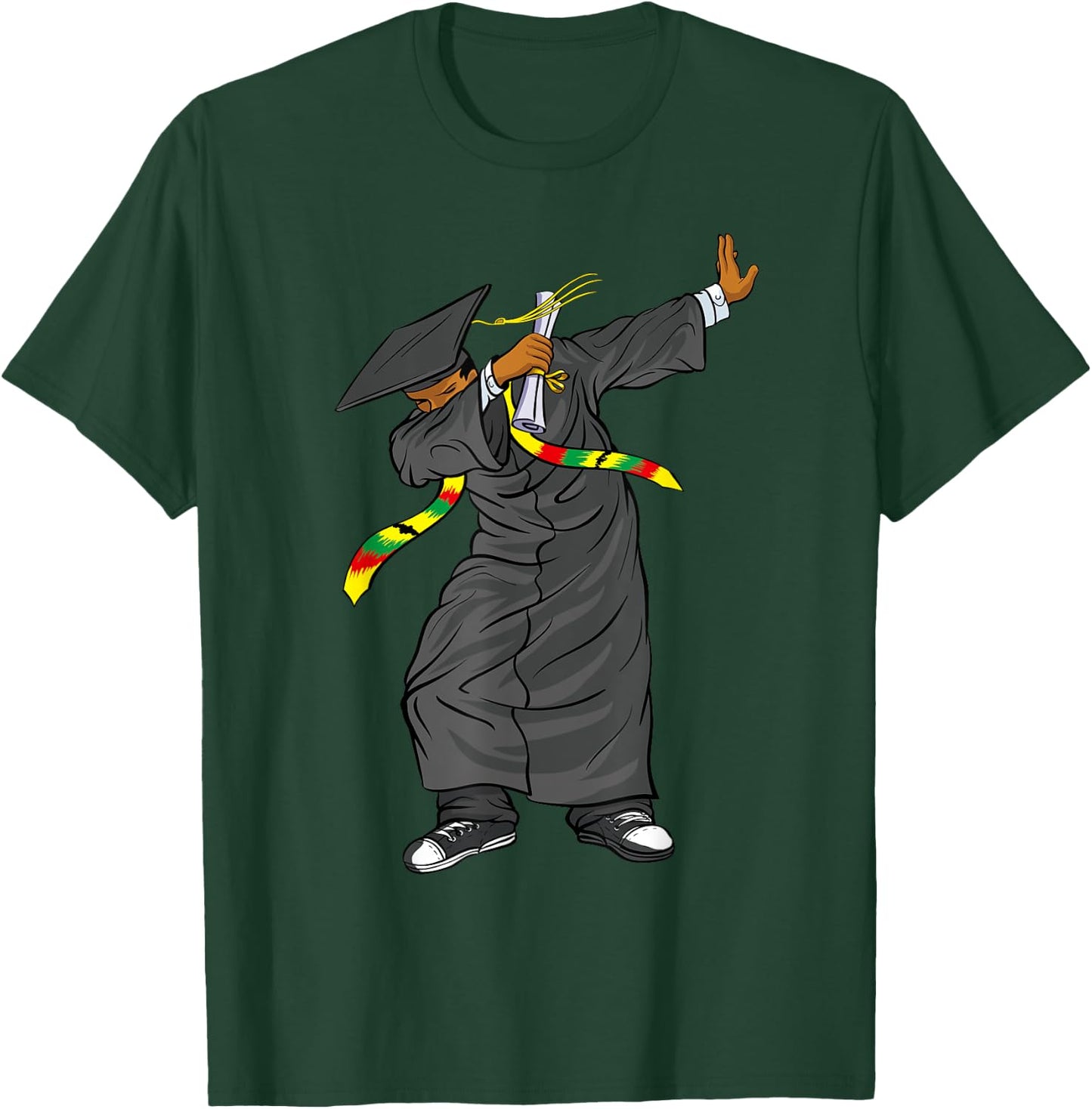Dabbing Graduation Class Of 2025 Shirt Black History Month T-Shirt - T-Shirt | Forest