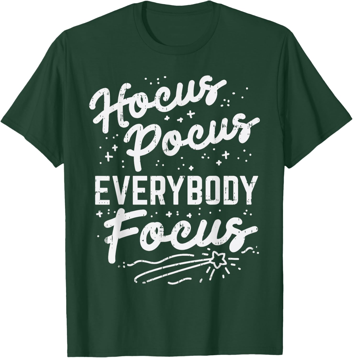 Hocus Pocus Everybody Focus Funny Teacher Halloween Costume T-Shirt - T-Shirt | Forest