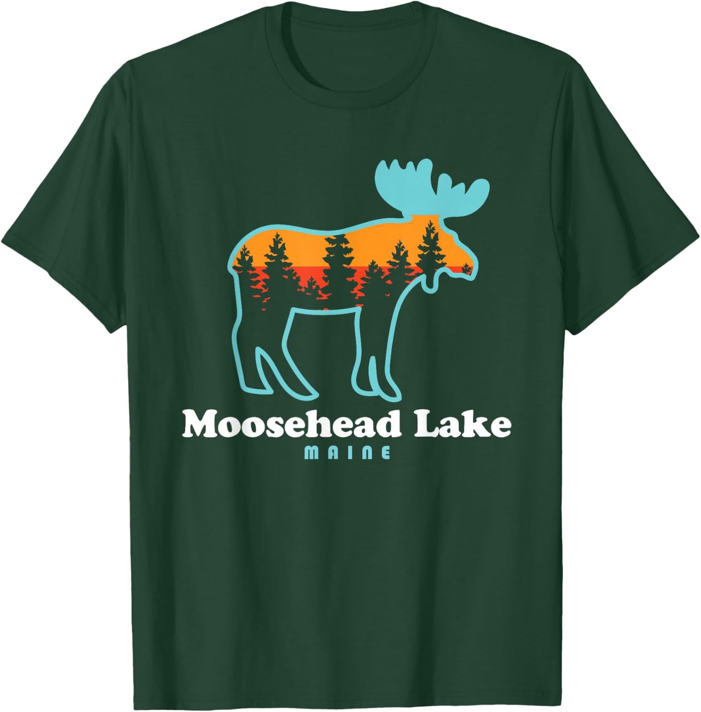 Moosehead Lake Maine - Moose Moosehead Lake T-Shirt - T-Shirt | Forest