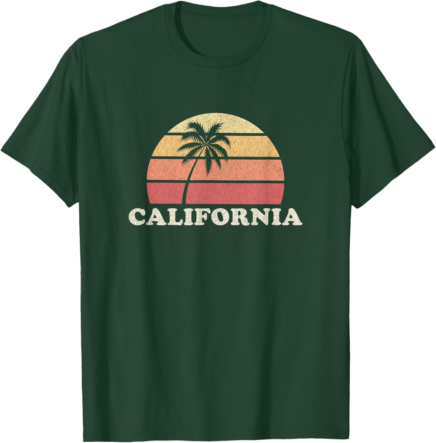 California Vintage T Shirt Retro 70s Throwback Design T-Shirt - T-Shirt | Forest