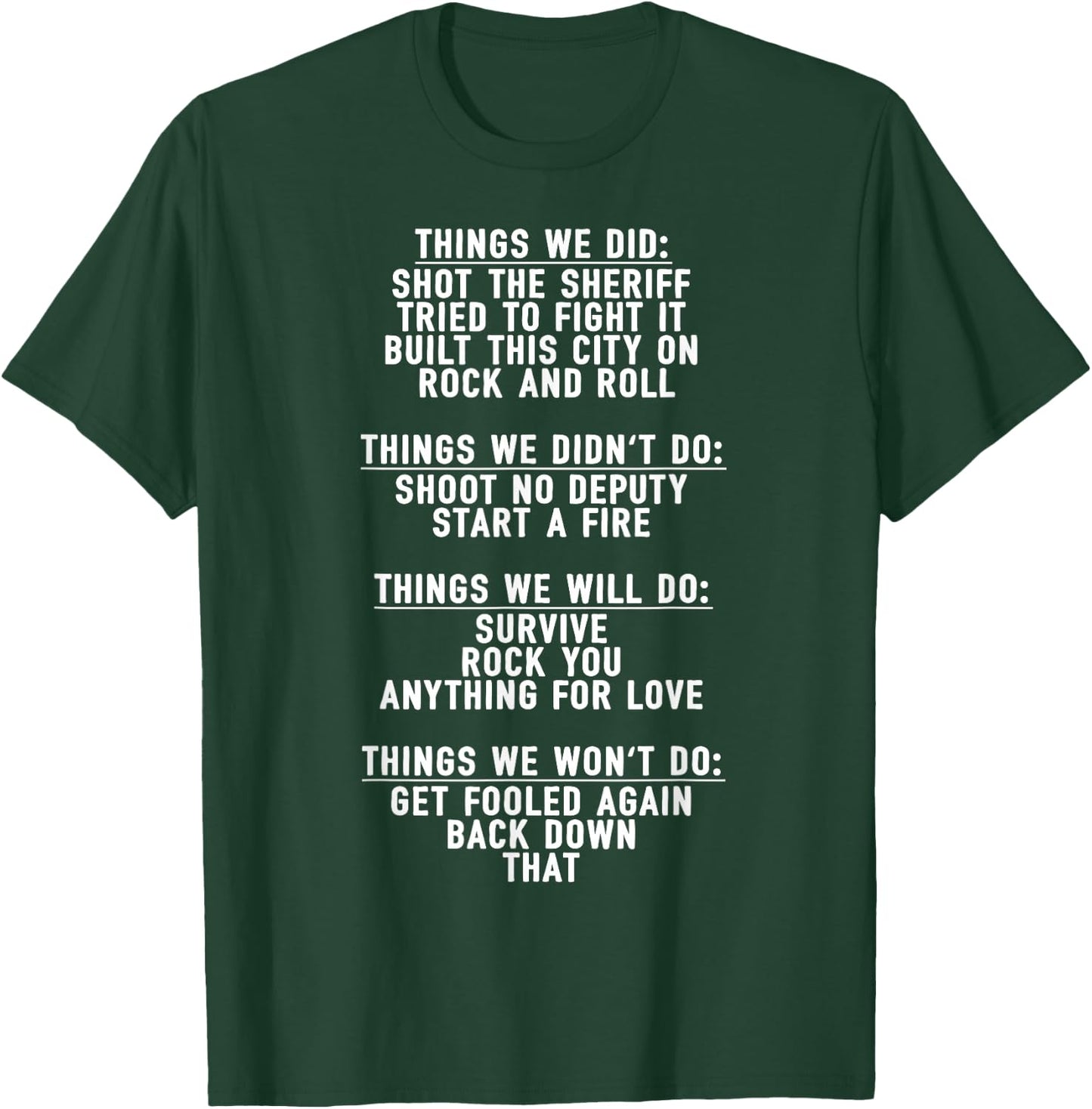 Song Lyric Humor & Men Funny Guessing Music Hits T-Shirt - T-Shirt | Forest