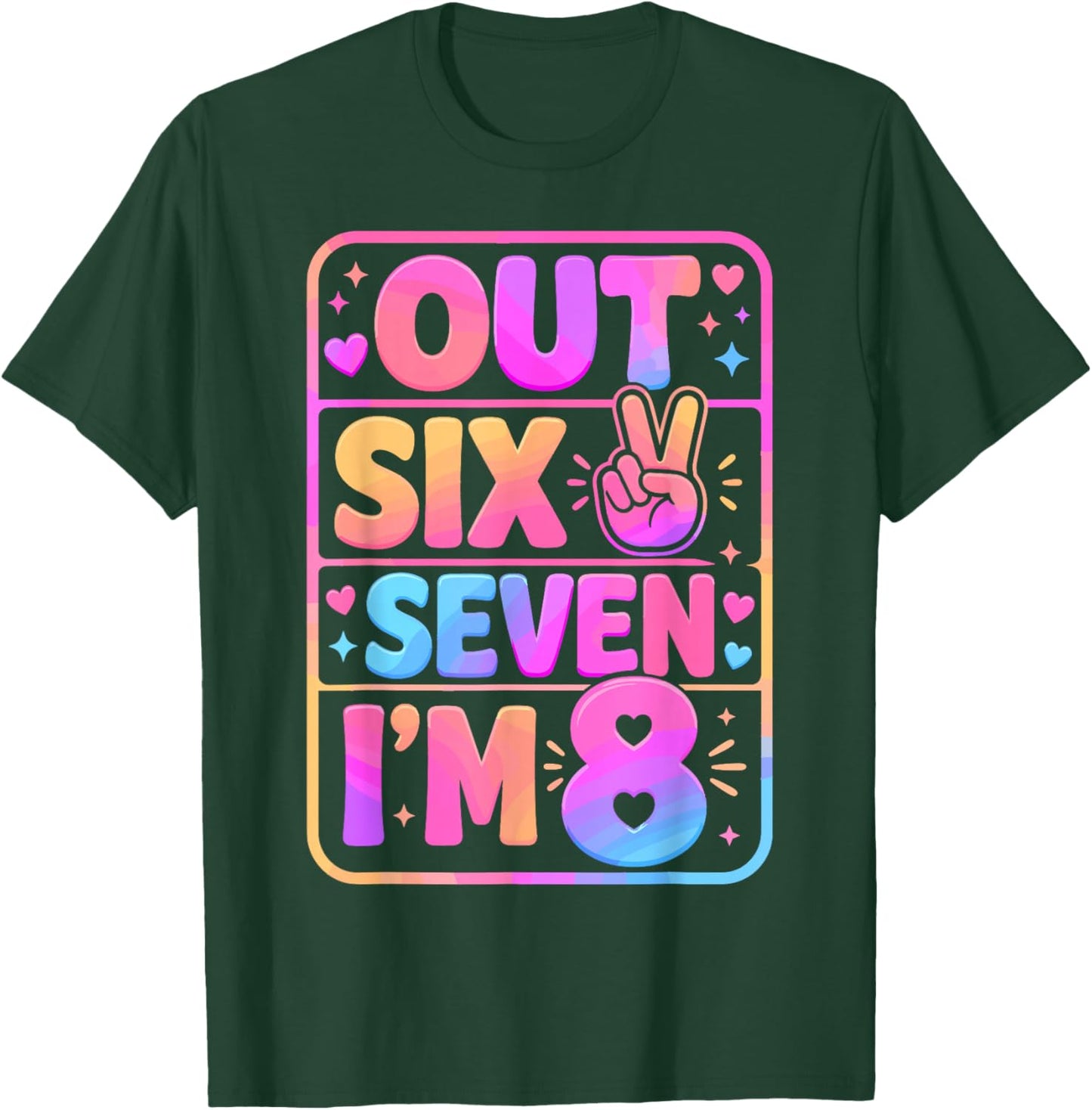 8th Birthday It's My 8 Bday Girls Boys Turning 8 Birthday T-Shirt - T-Shirt | Forest