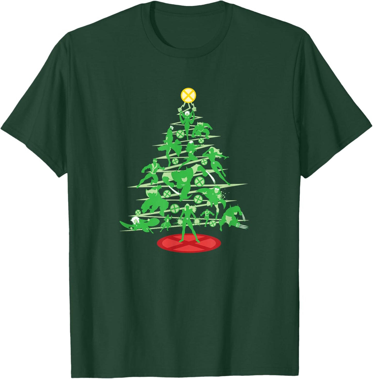 Marvel X-Men Mutant Christmas Tree T-Shirt - T-Shirt | Forest