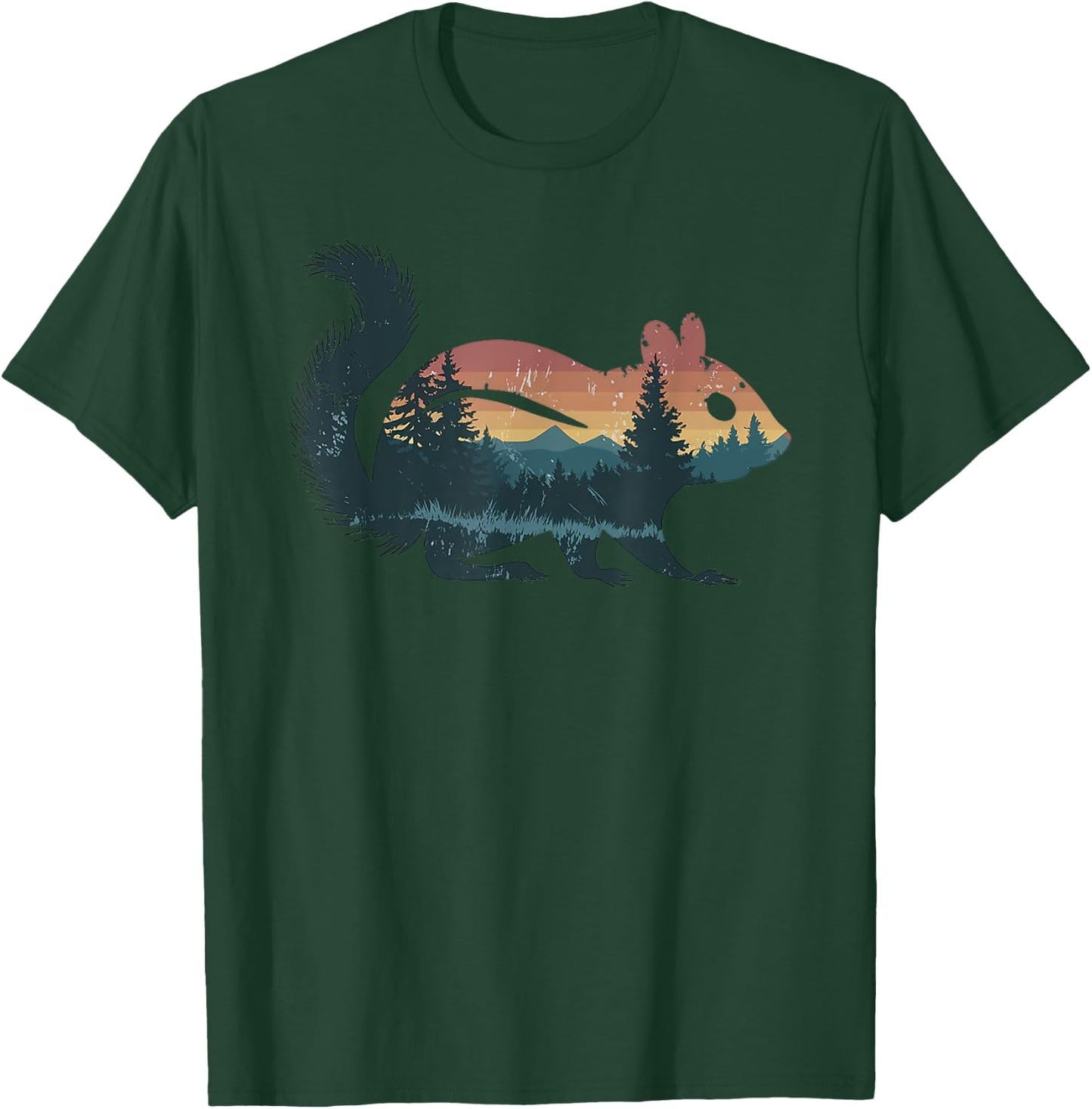 Chipmunk Hunting Hiking Outdoor Camping Forest Men Women T-Shirt - T-Shirt | Forest