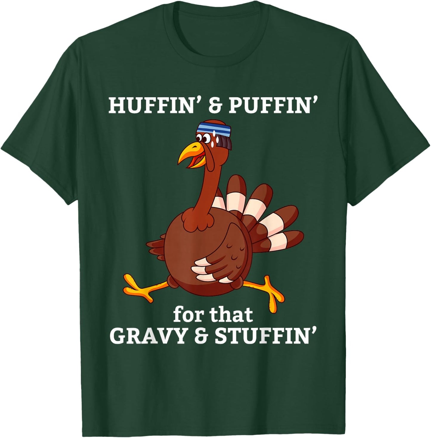 Marathon Running Turkey Trot Funny Group Team Gift Turkey T-Shirt - T-Shirt | Forest