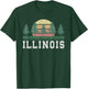 Illinois Retro Vintage Shirt Gift Men Women Kids T-Shirt - T-Shirt | Forest