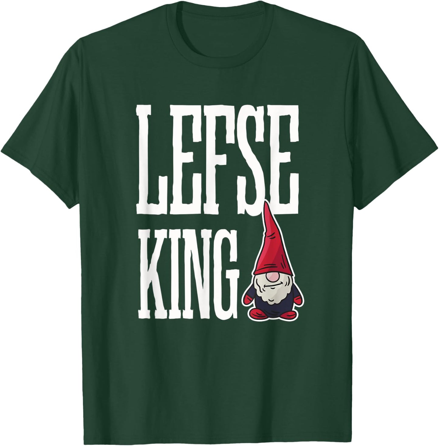Lefse King | Norwegian Lefse Rolling Christmas T-Shirt - T-Shirt | Forest